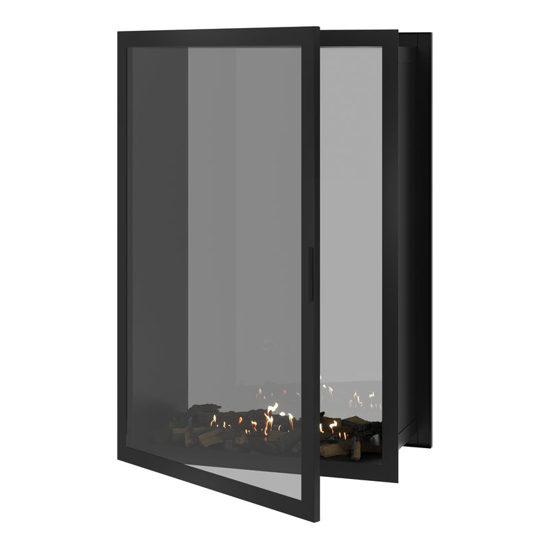 Fame Vertical Doorkijkhaard Met Volle Glas 100 x 160 cm