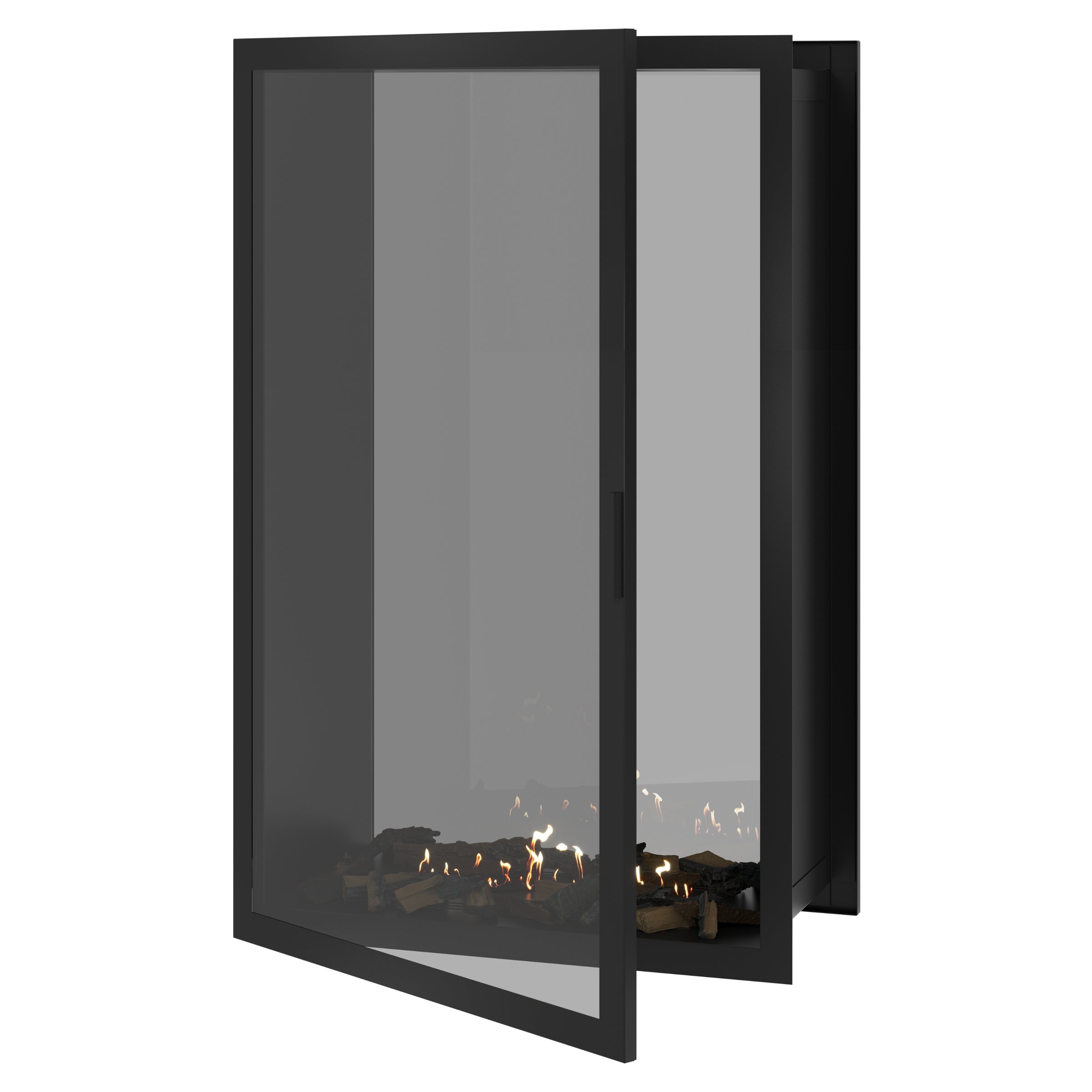 Fame Vertical Doorkijkhaard Met Volle Glas 100 x 180 cm