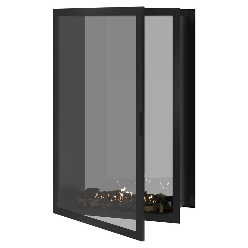 Fame Vertical Doorkijkhaard Met Volle Glas 100 x 180 cm