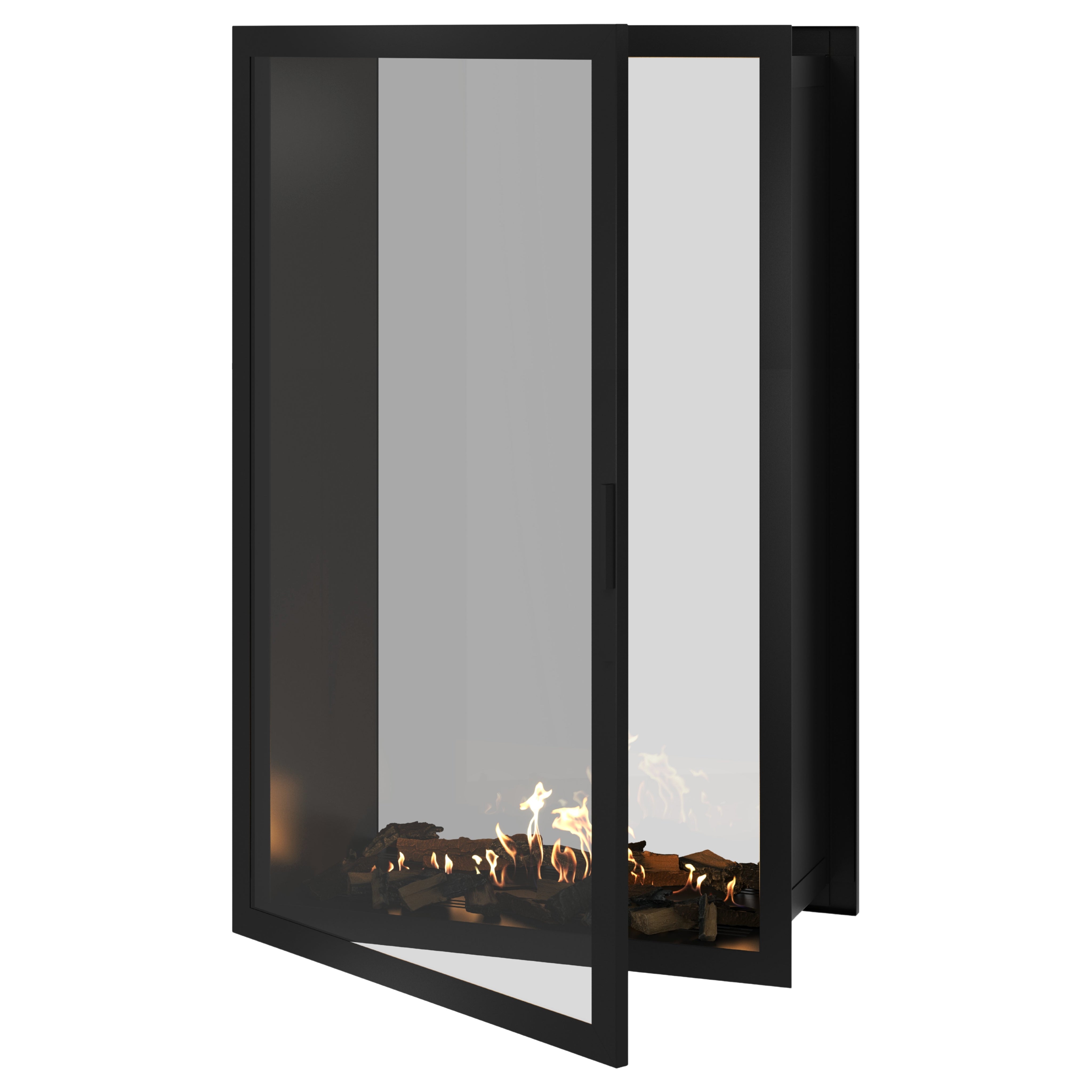 Fame Vertical Doorkijkhaard Met Volle Glas 100 x 180 cm