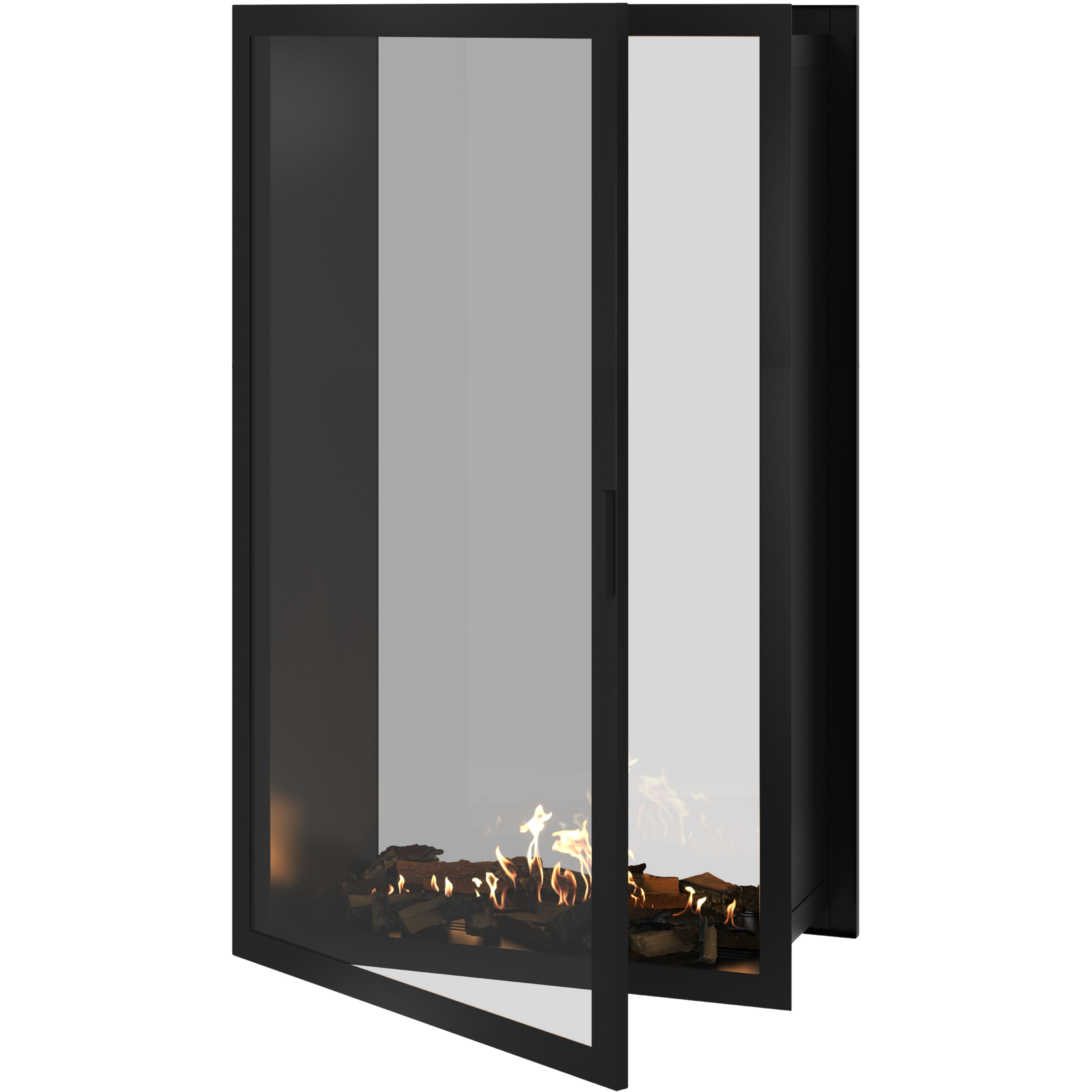 Fame Vertical Doorkijkhaard Met Volle Glas 100 x 200 cm