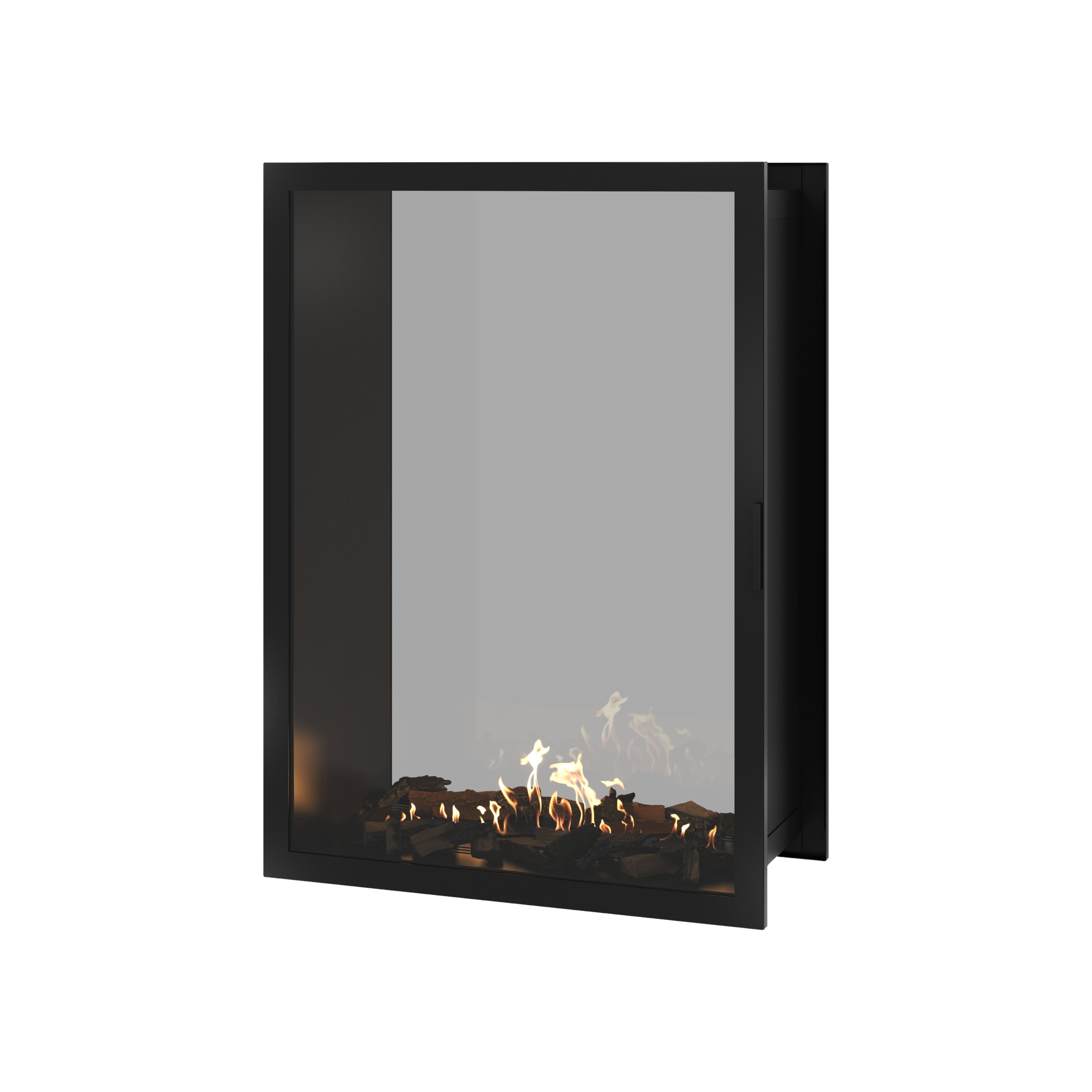 Fame Vertical Doorkijkhaard Met Volle Glas 100 x 100 cm