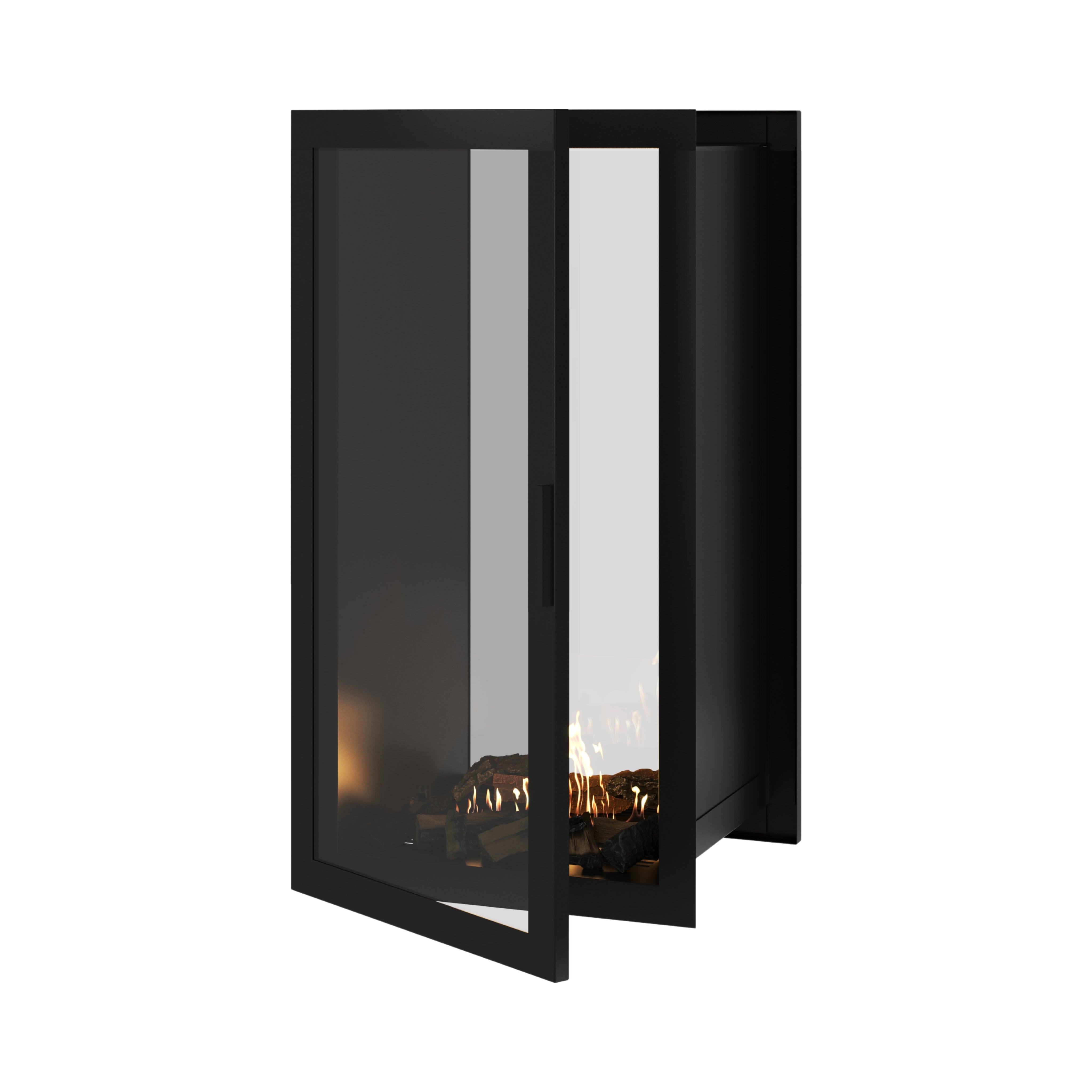 Fame Vertical Doorkijkhaard Met Volle Glas 60 x 120 cm