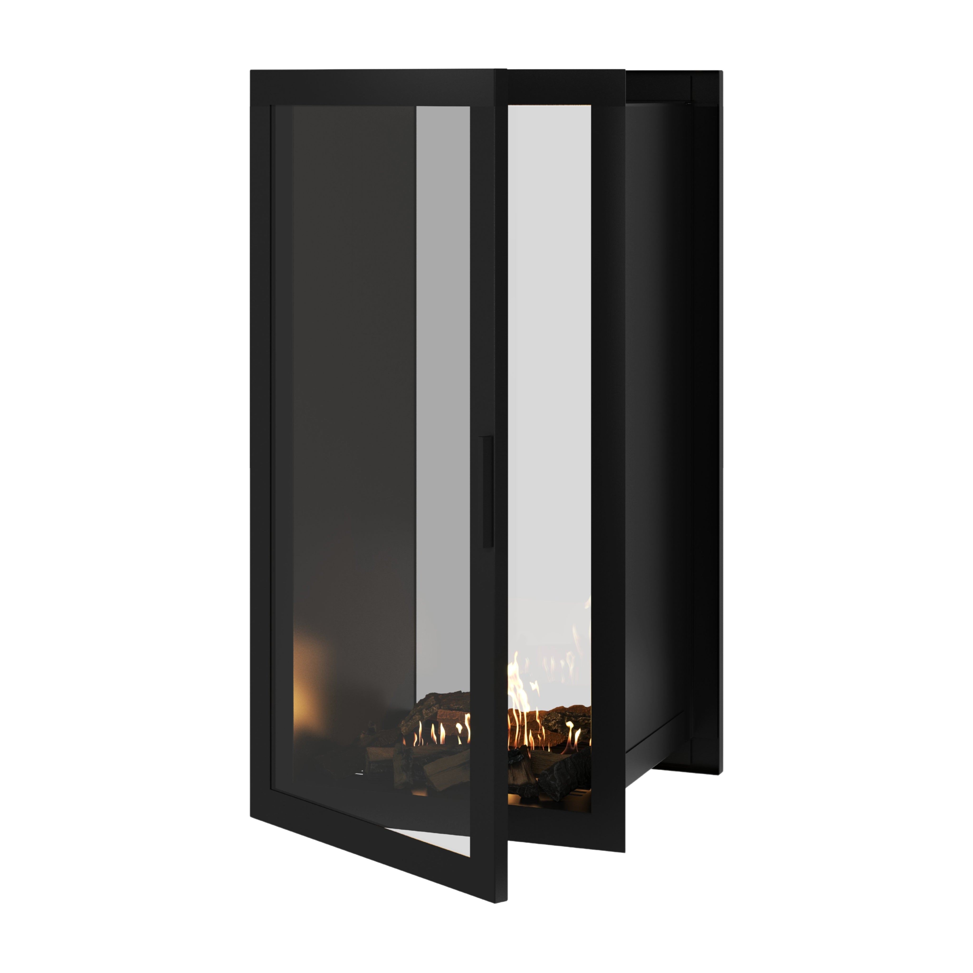 Fame Vertical Doorkijkhaard Met Volle Glas 60 x 140 cm
