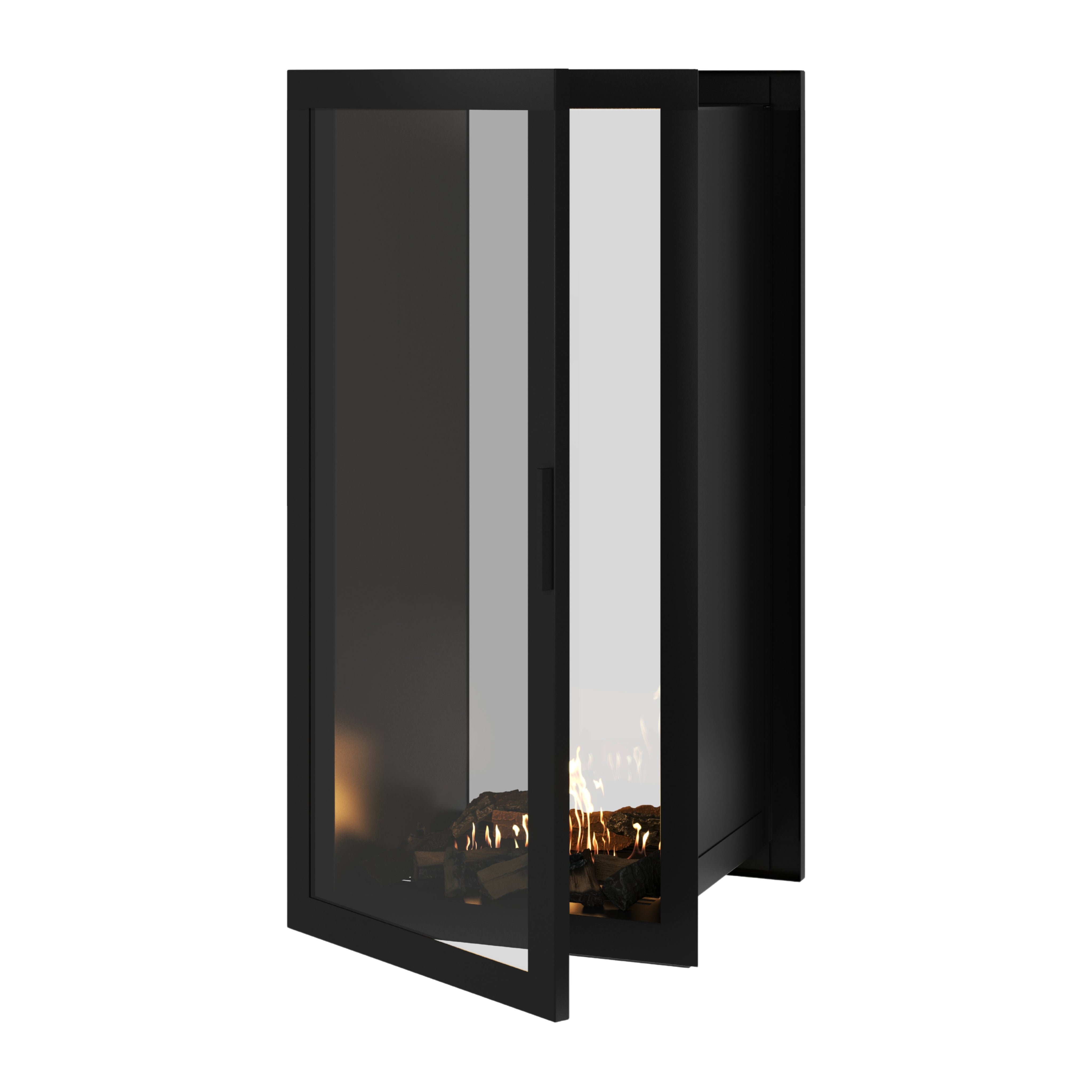 Fame Vertical Doorkijkhaard Met Volle Glas 60 x 160 cm