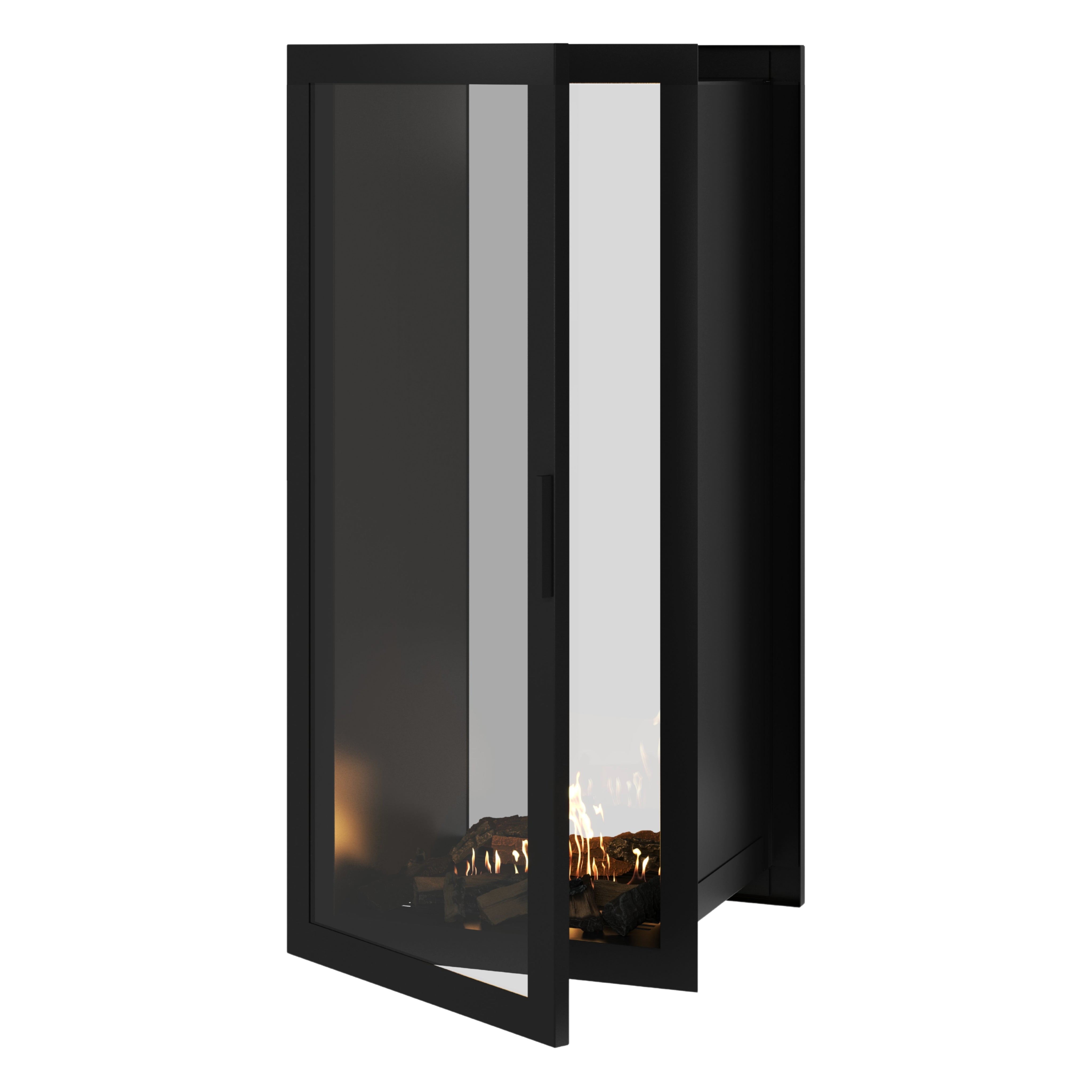 Fame Vertical Doorkijkhaard Met Volle Glas 60 x 180 cm