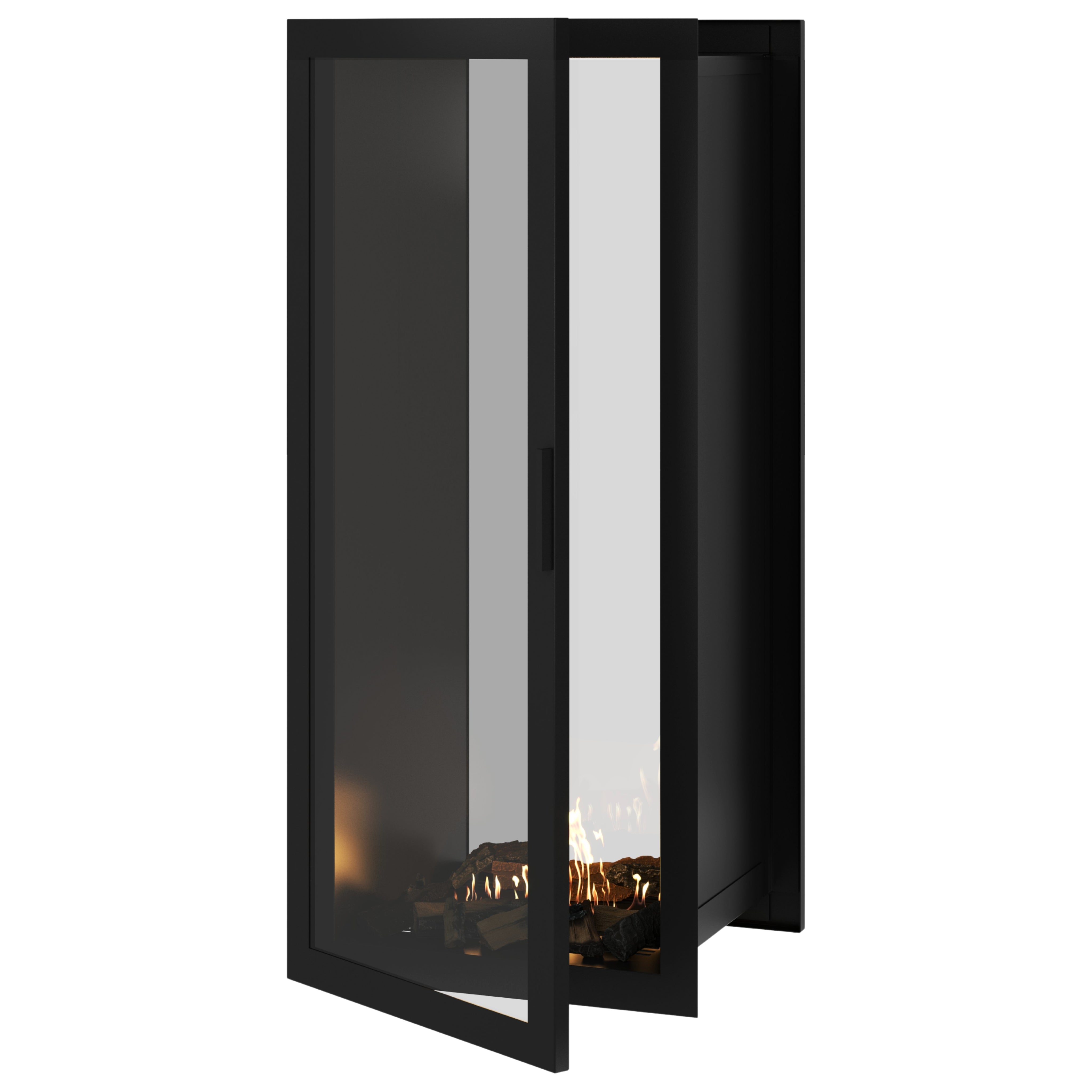 Fame Vertical Doorkijkhaard Met Volle Glas 60 x 200 cm