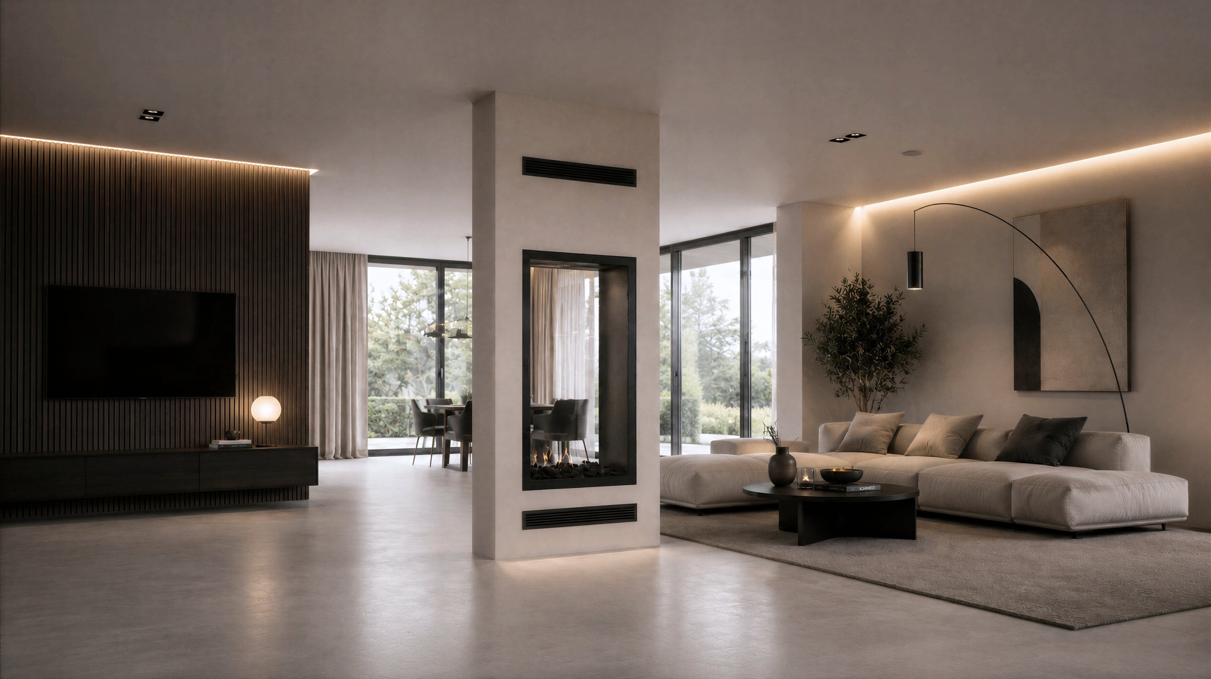 Fame Vertical Doorkijkhaard Met Volle Glas 70 x 100 cm