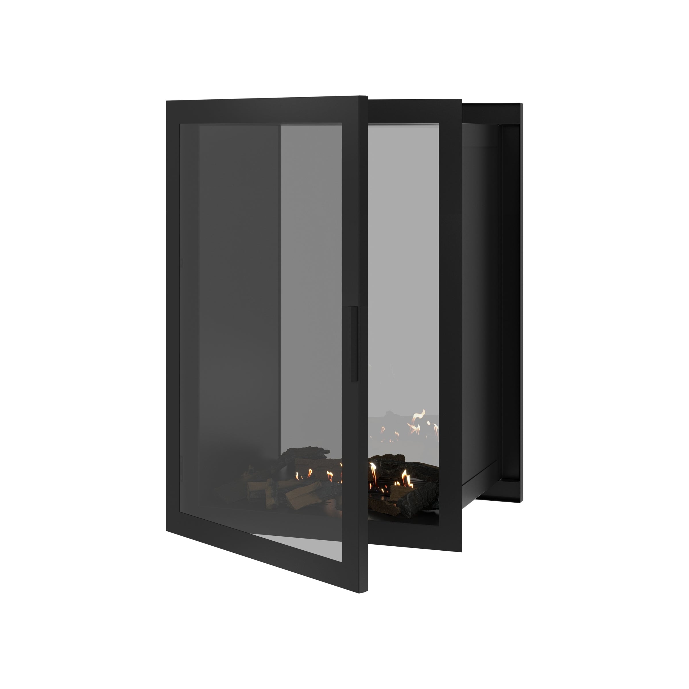 Fame Vertical Doorkijkhaard Met Volle Glas 70 x 100 cm