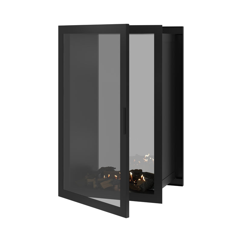 Fame Vertical Doorkijkhaard Met Volle Glas 70 x 120 cm