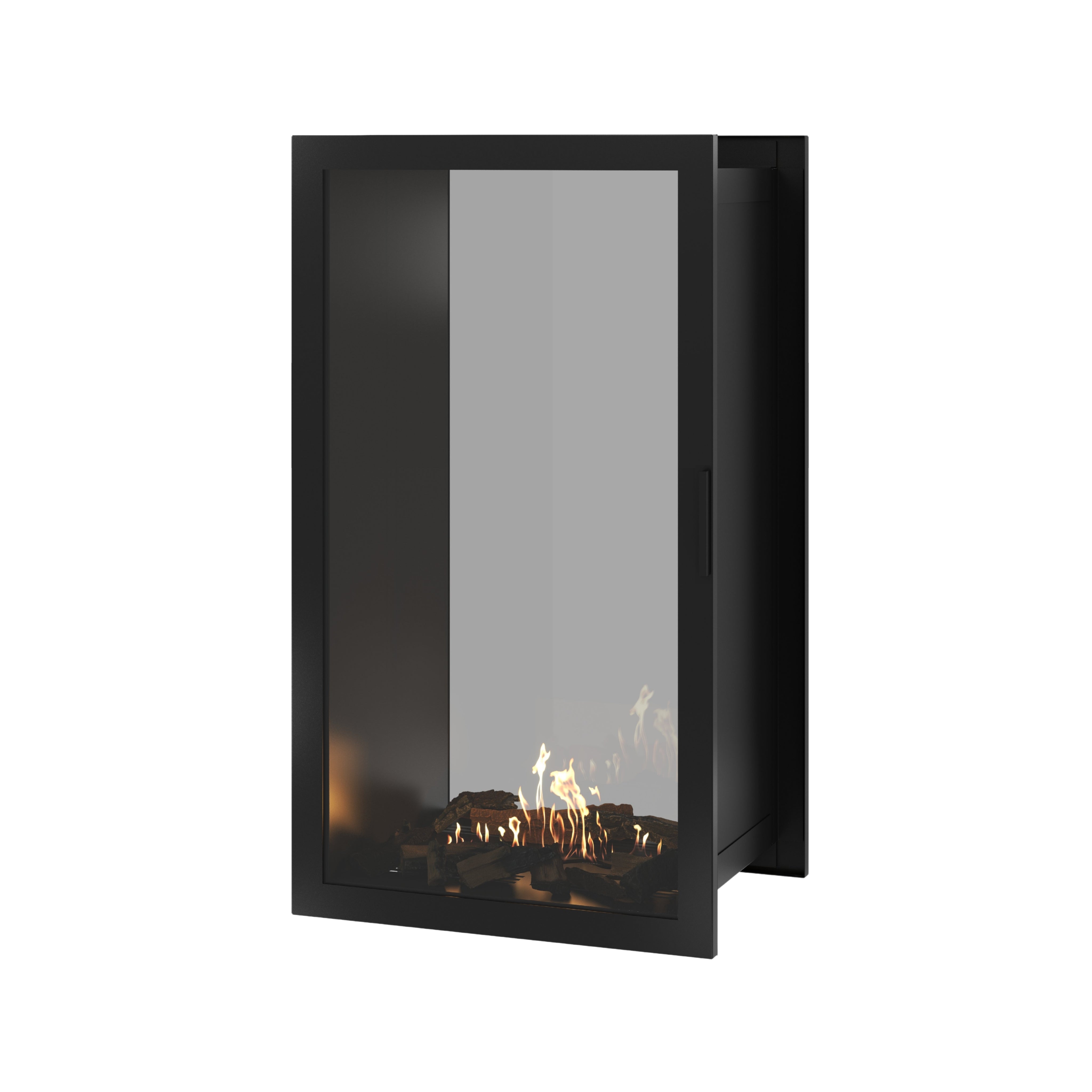 Fame Vertical Doorkijkhaard Met Volle Glas 70 x 120 cm