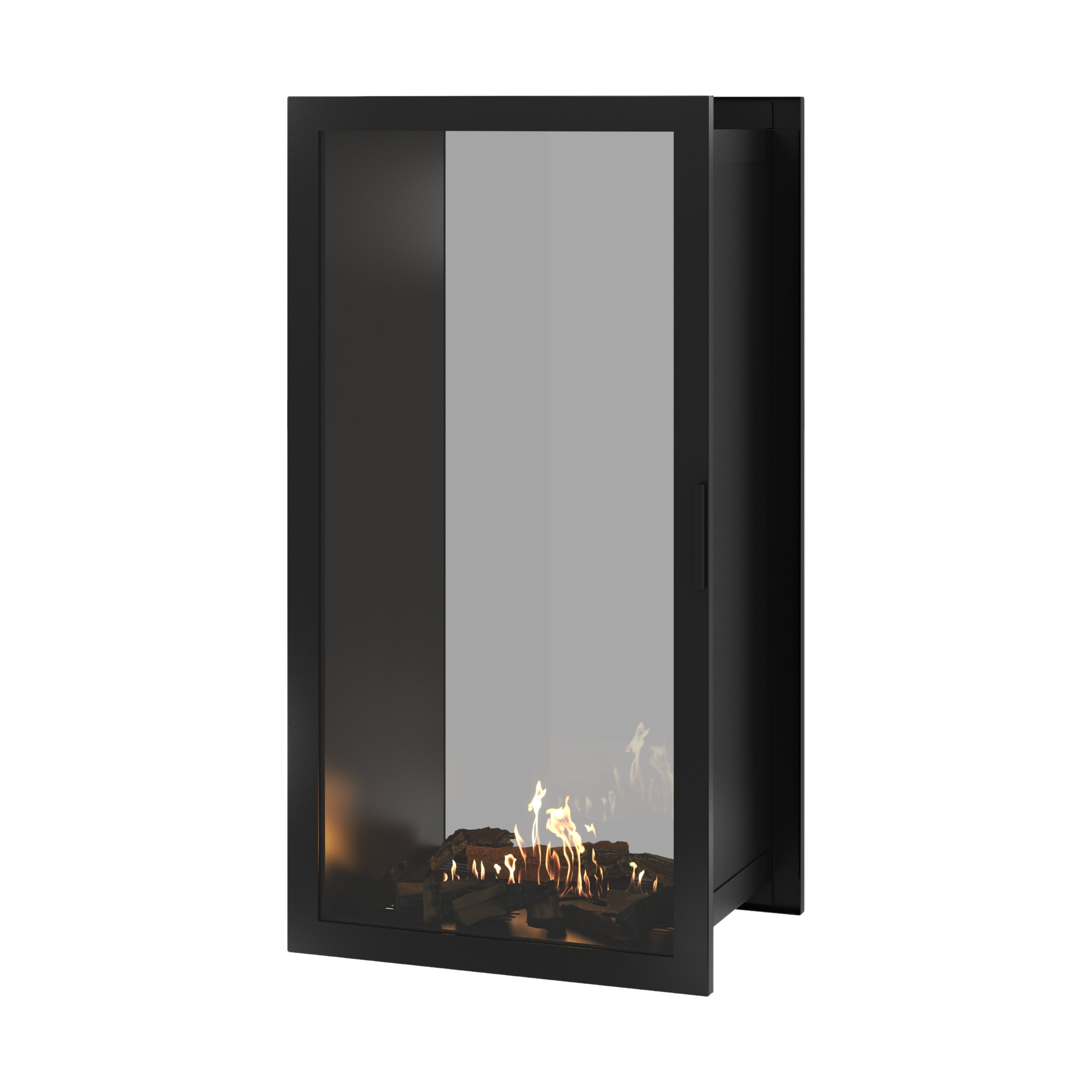 Fame Vertical Doorkijkhaard Met Volle Glas 70 x 160 cm