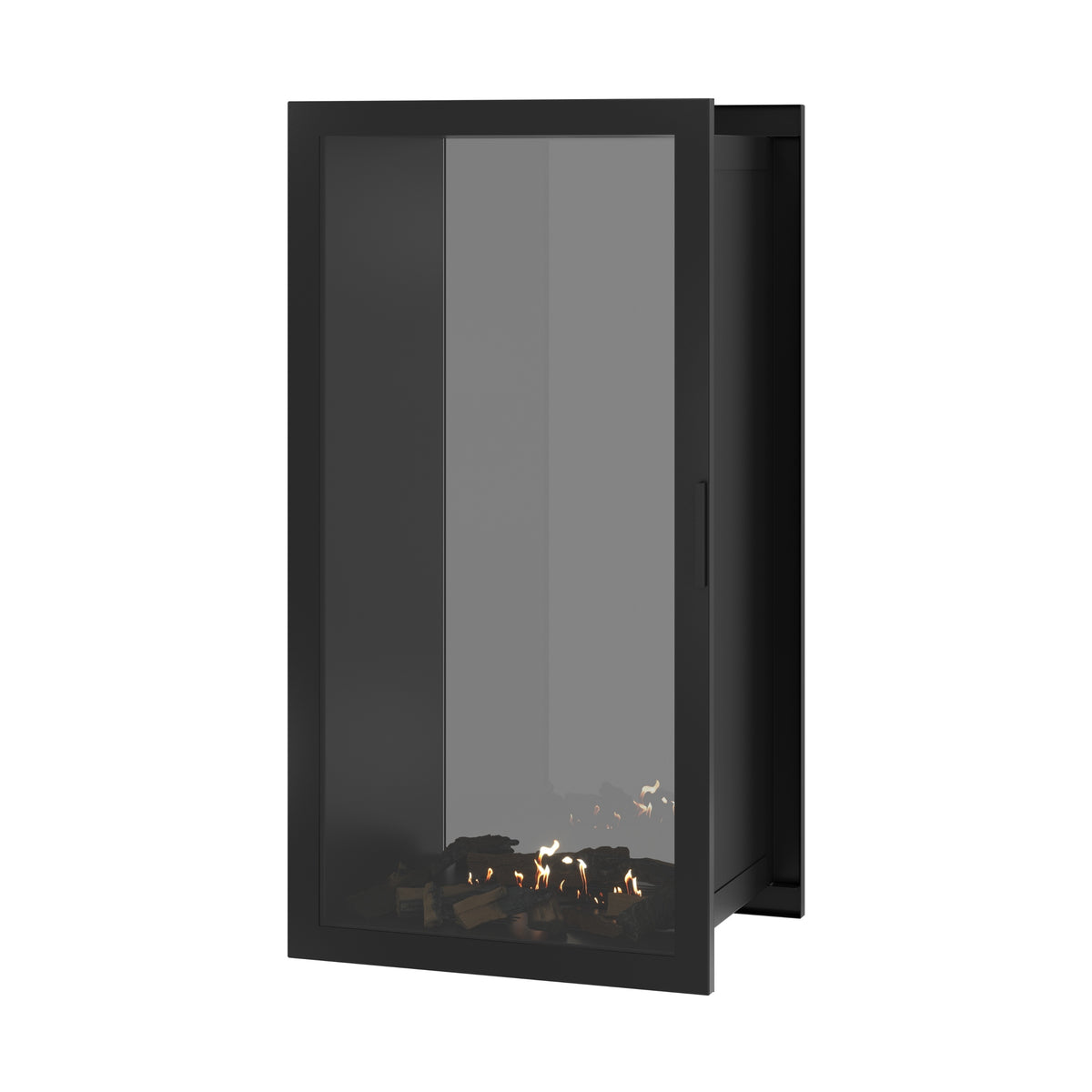 Fame Vertical Doorkijkhaard Met Volle Glas 70 x 160 cm