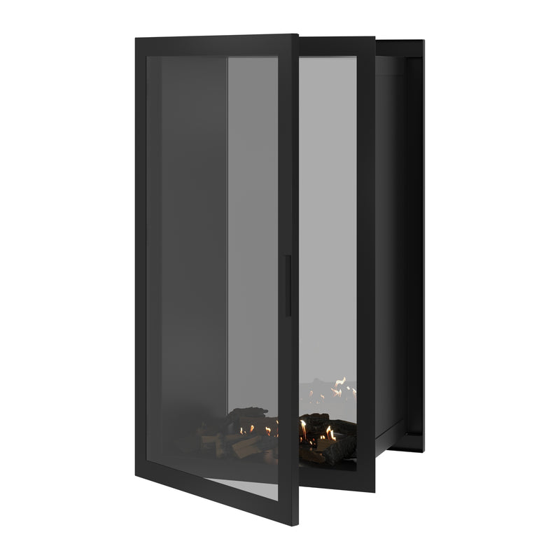 Fame Vertical Doorkijkhaard Met Volle Glas 70 x 160 cm