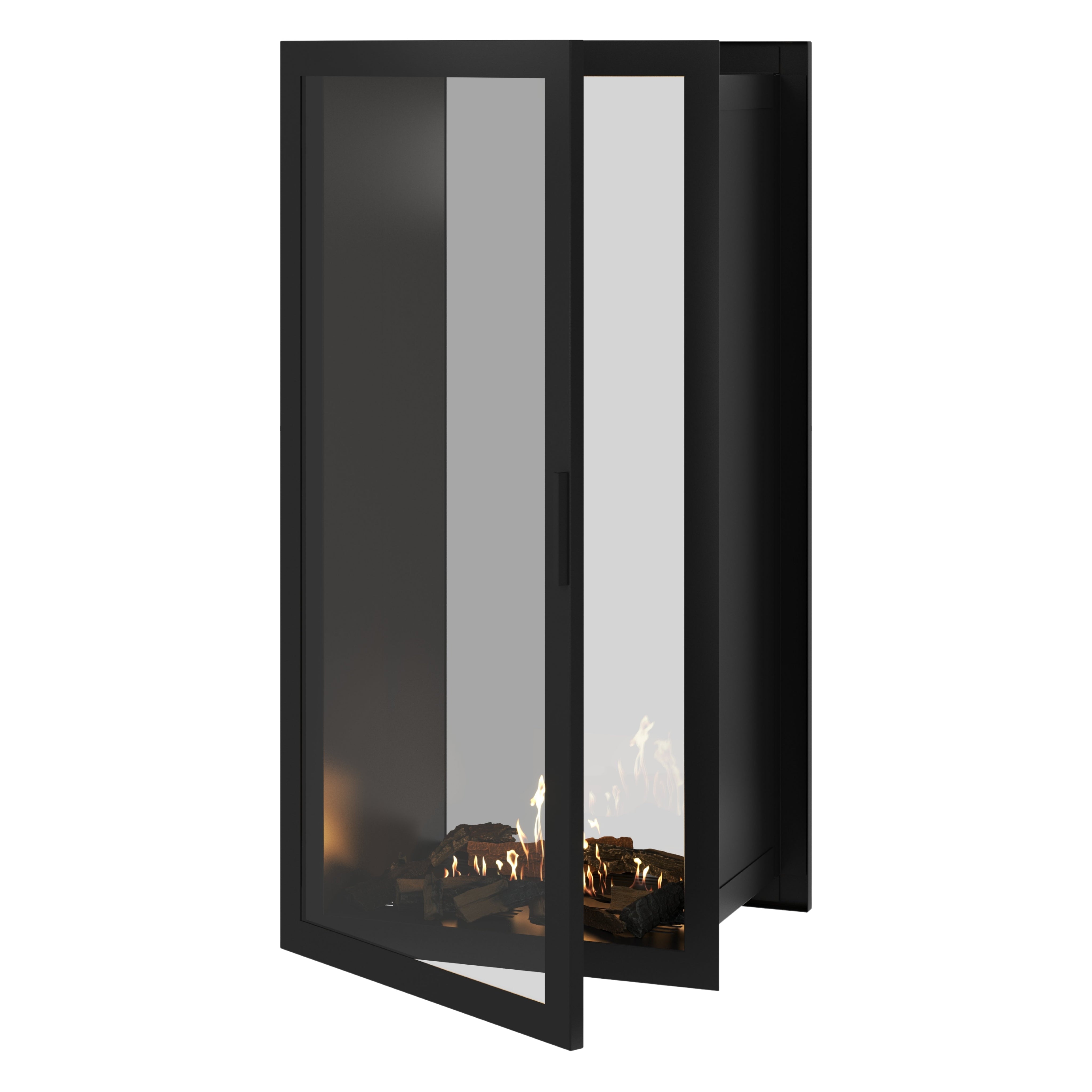 Fame Vertical Doorkijkhaard Met Volle Glas 70 x 180 cm