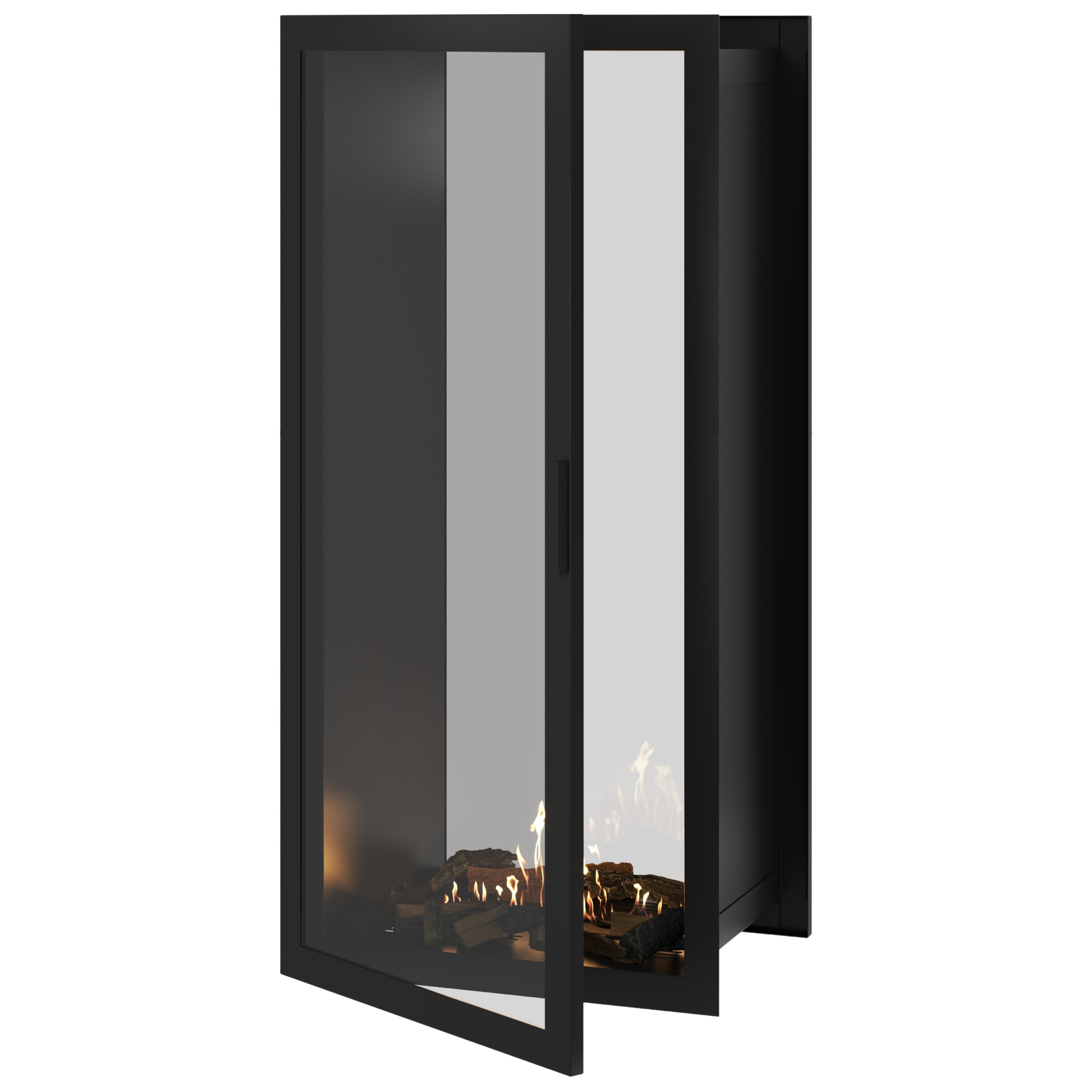 Fame Vertical Doorkijkhaard Met Volle Glas 70 x 200 cm