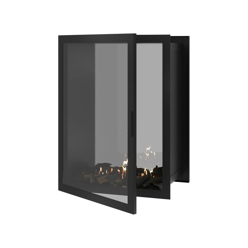 Fame Vertical Doorkijkhaard Met Volle Glas 80 x 100 cm