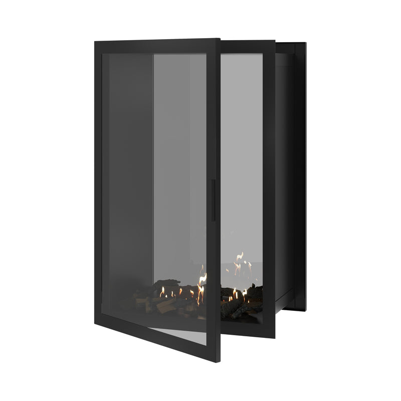Fame Vertical Doorkijkhaard Met Volle Glas 80 x 120 cm