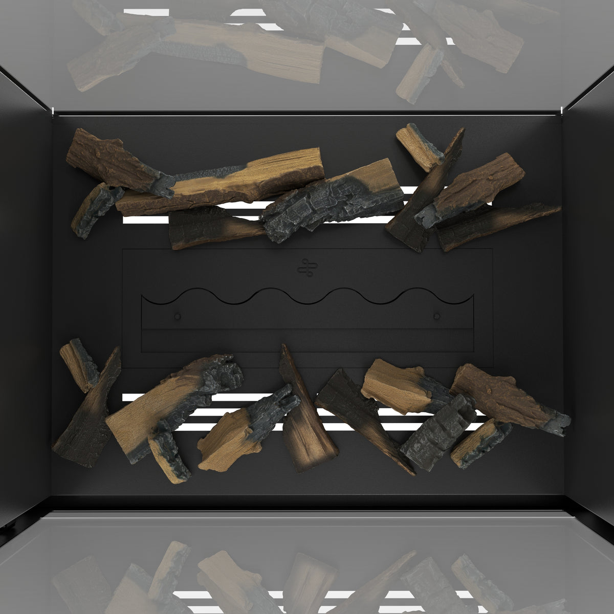 Fame Vertical Doorkijkhaard Met Volle Glas 80 x 120 cm