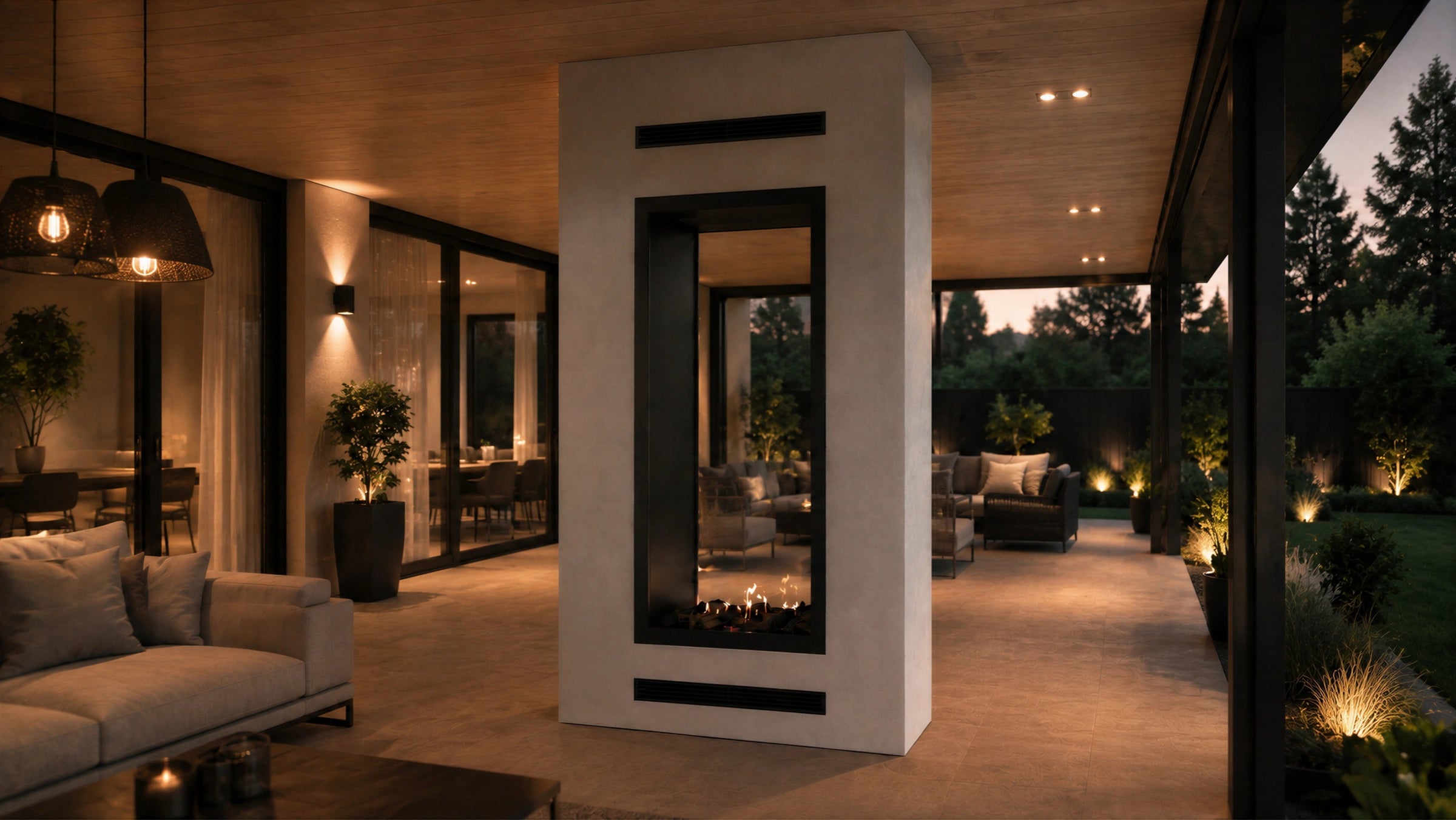 Fame Vertical Doorkijkhaard Met Volle Glas 80 x 120 cm