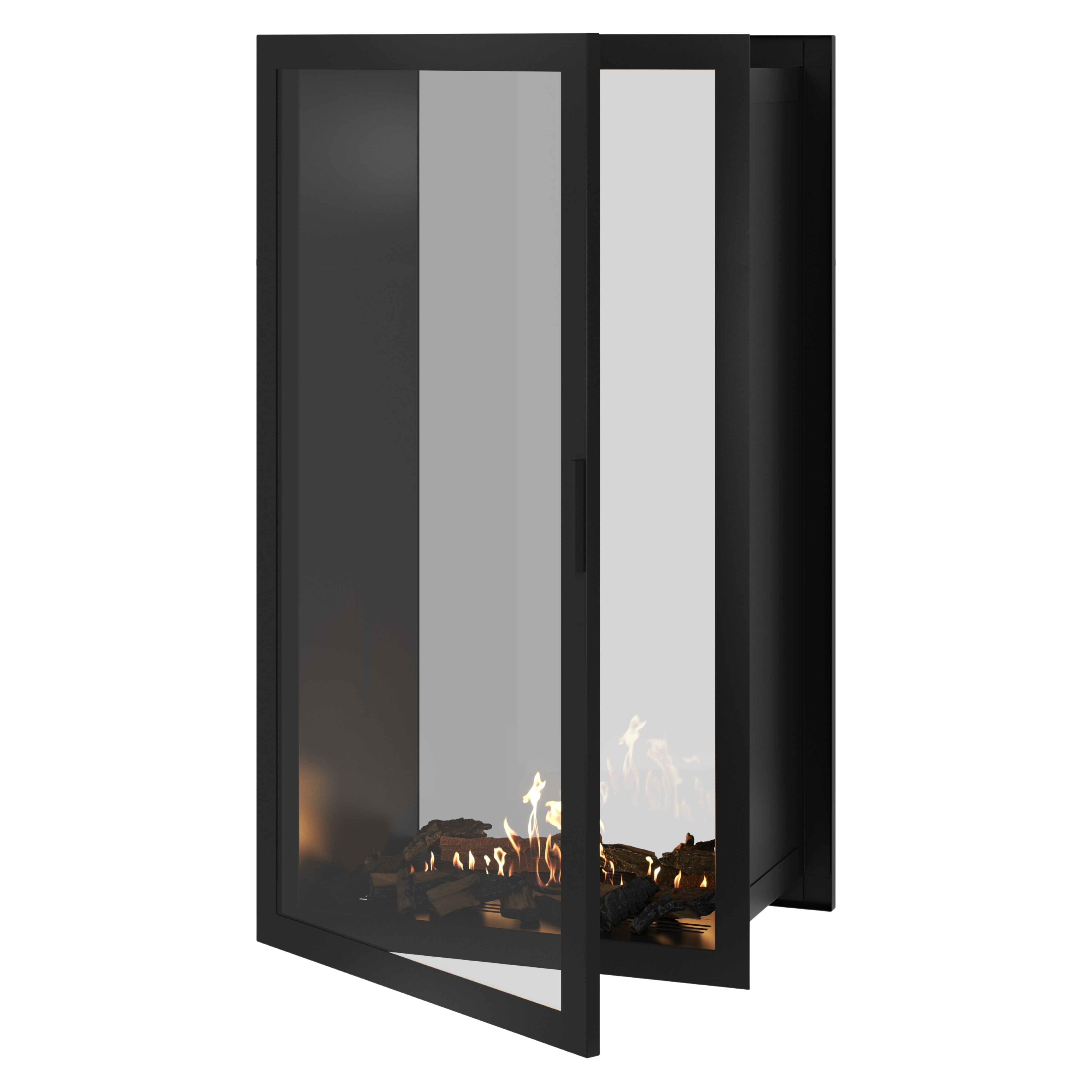 Fame Vertical Doorkijkhaard Met Volle Glas 80 x 180 cm