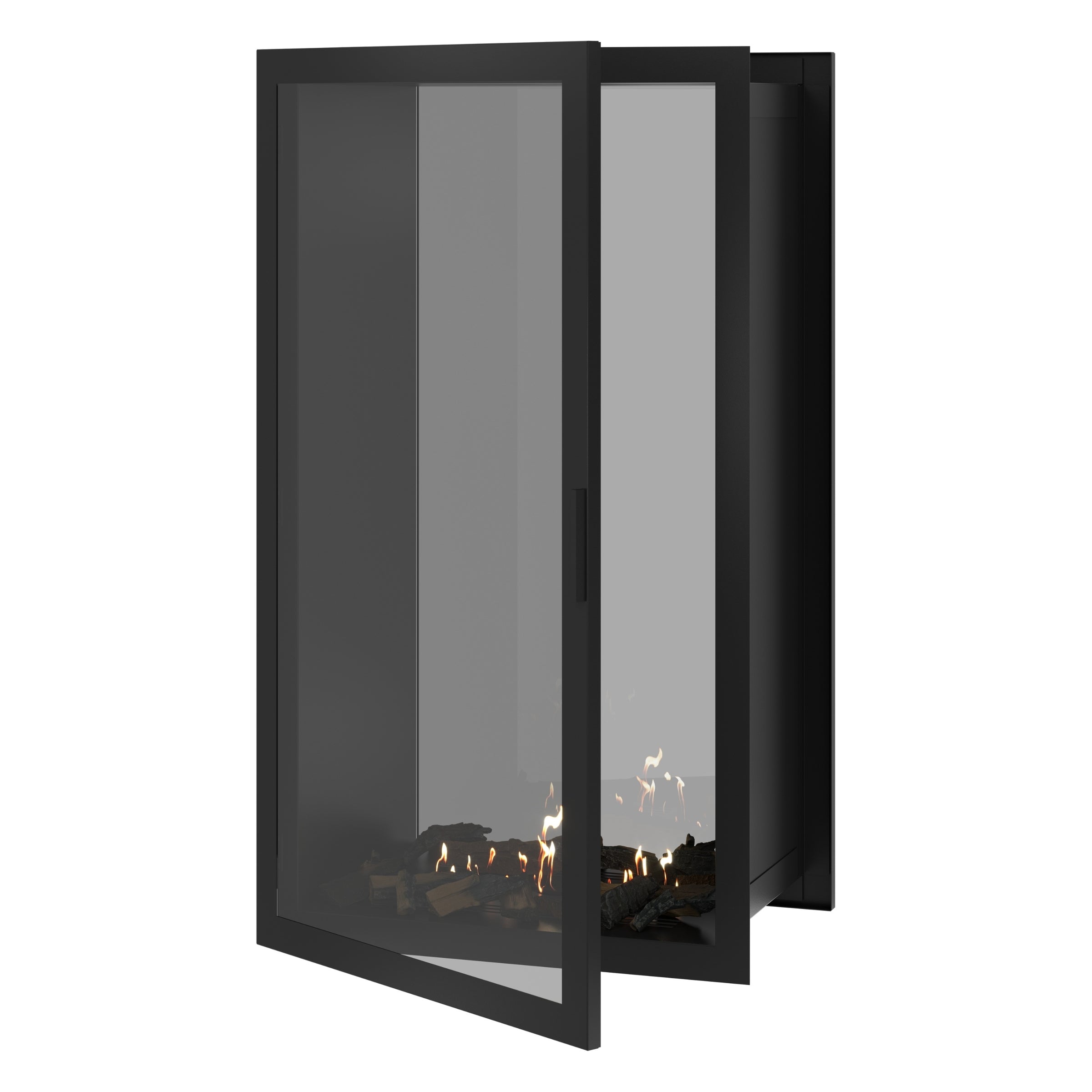 Fame Vertical Doorkijkhaard Met Volle Glas 80 x 180 cm