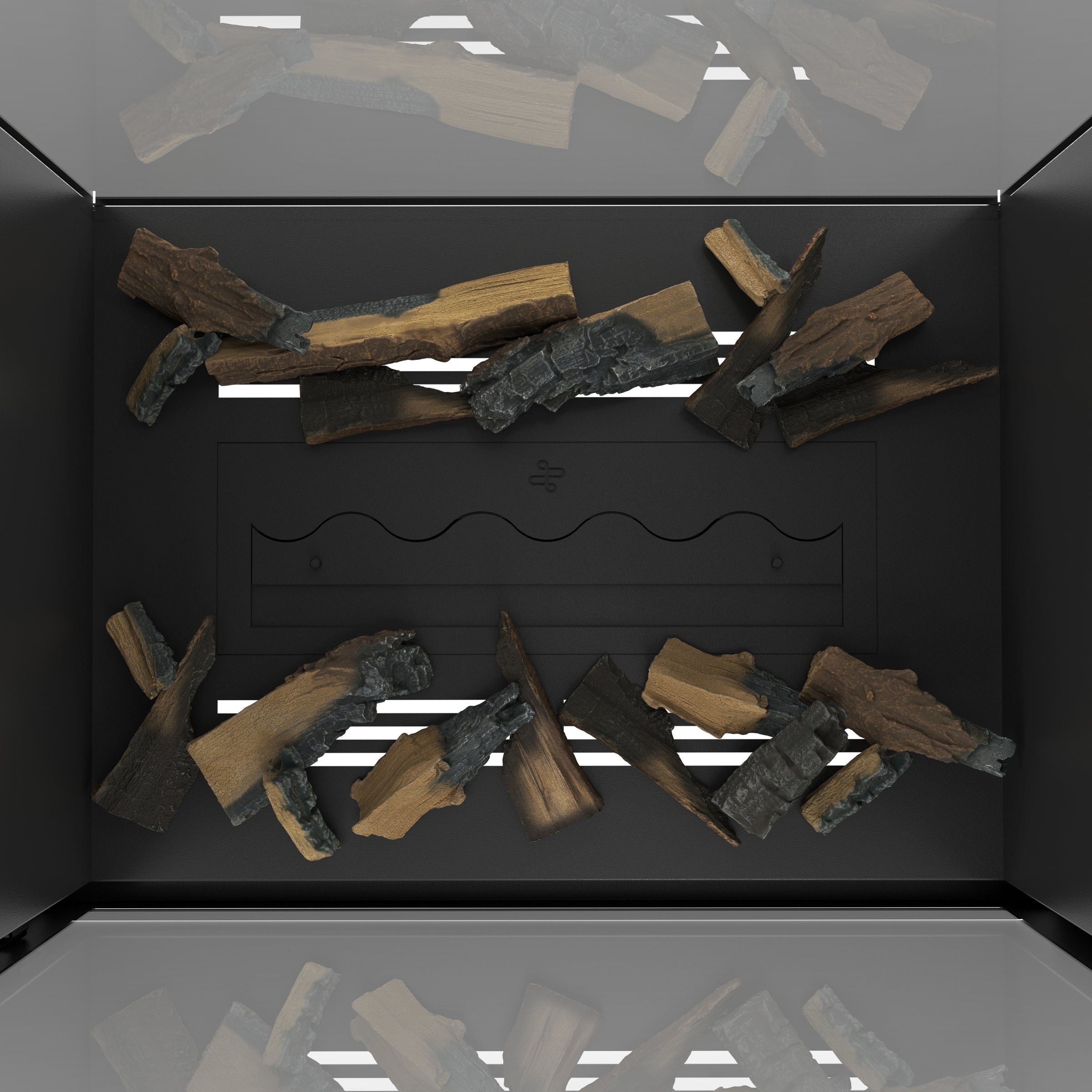 Fame Vertical Doorkijkhaard Met Volle Glas 80 x 200 cm