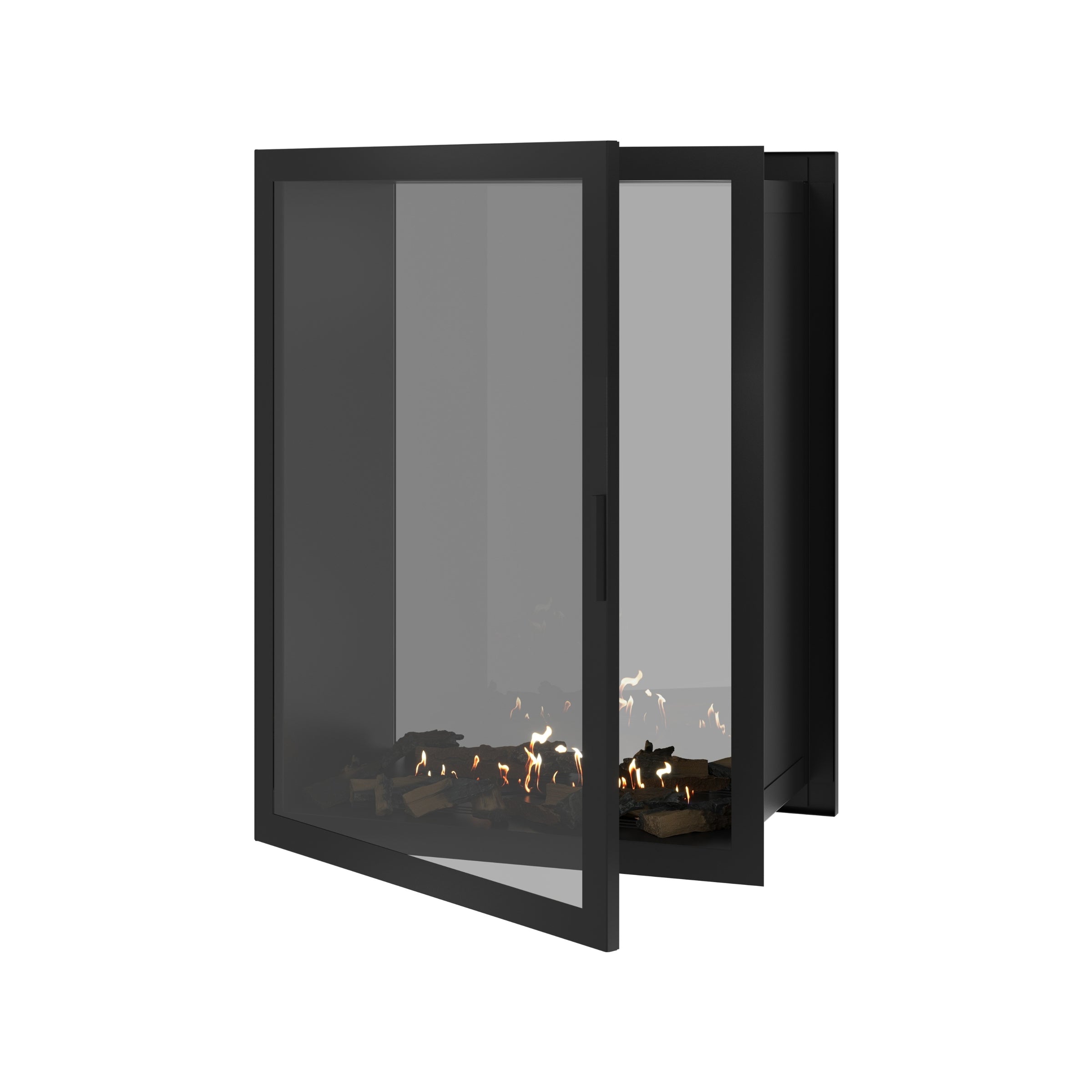 Fame Vertical Doorkijkhaard Met Volle Glas 90 x 100 cm