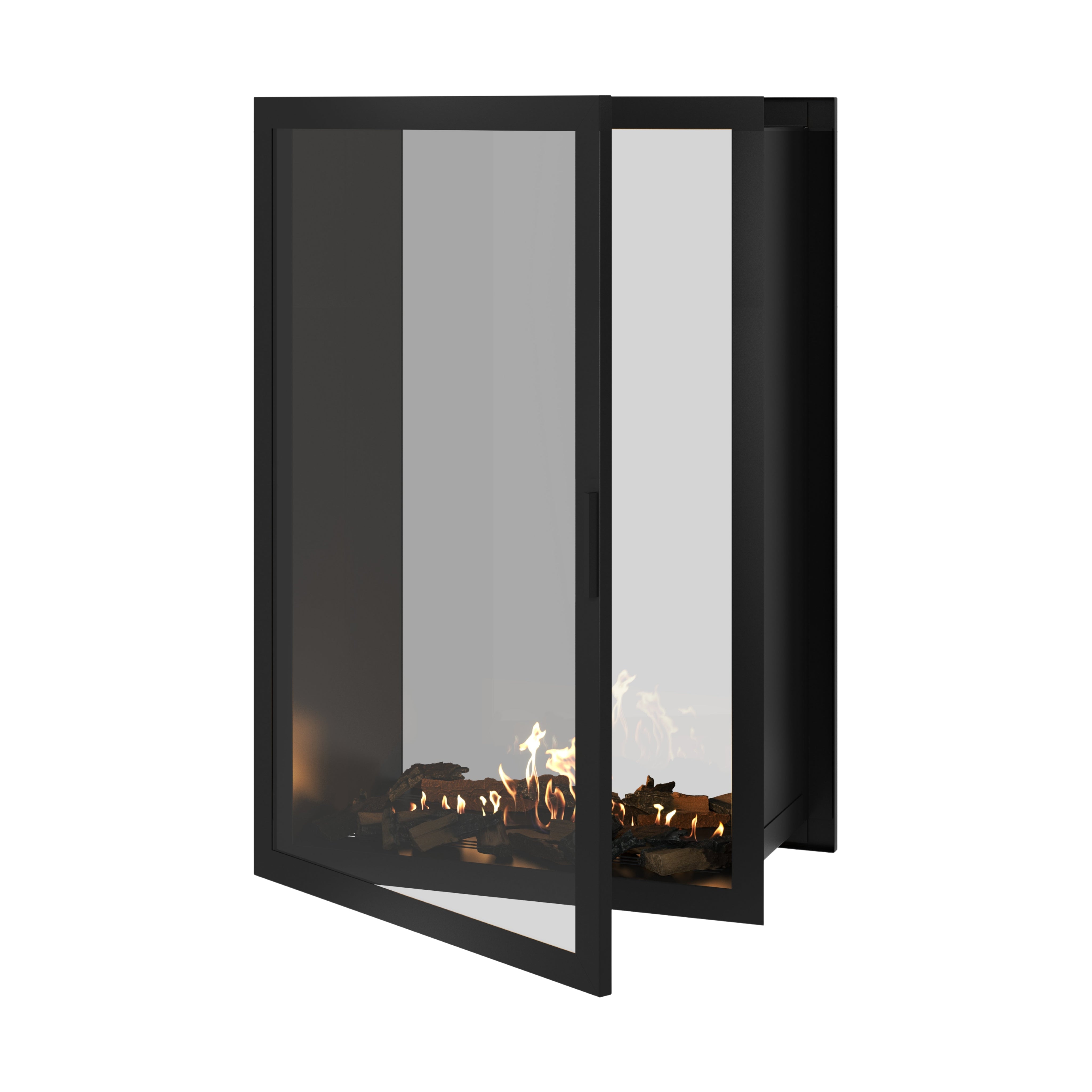 Fame Vertical Doorkijkhaard Met Volle Glas 90 x 120 cm