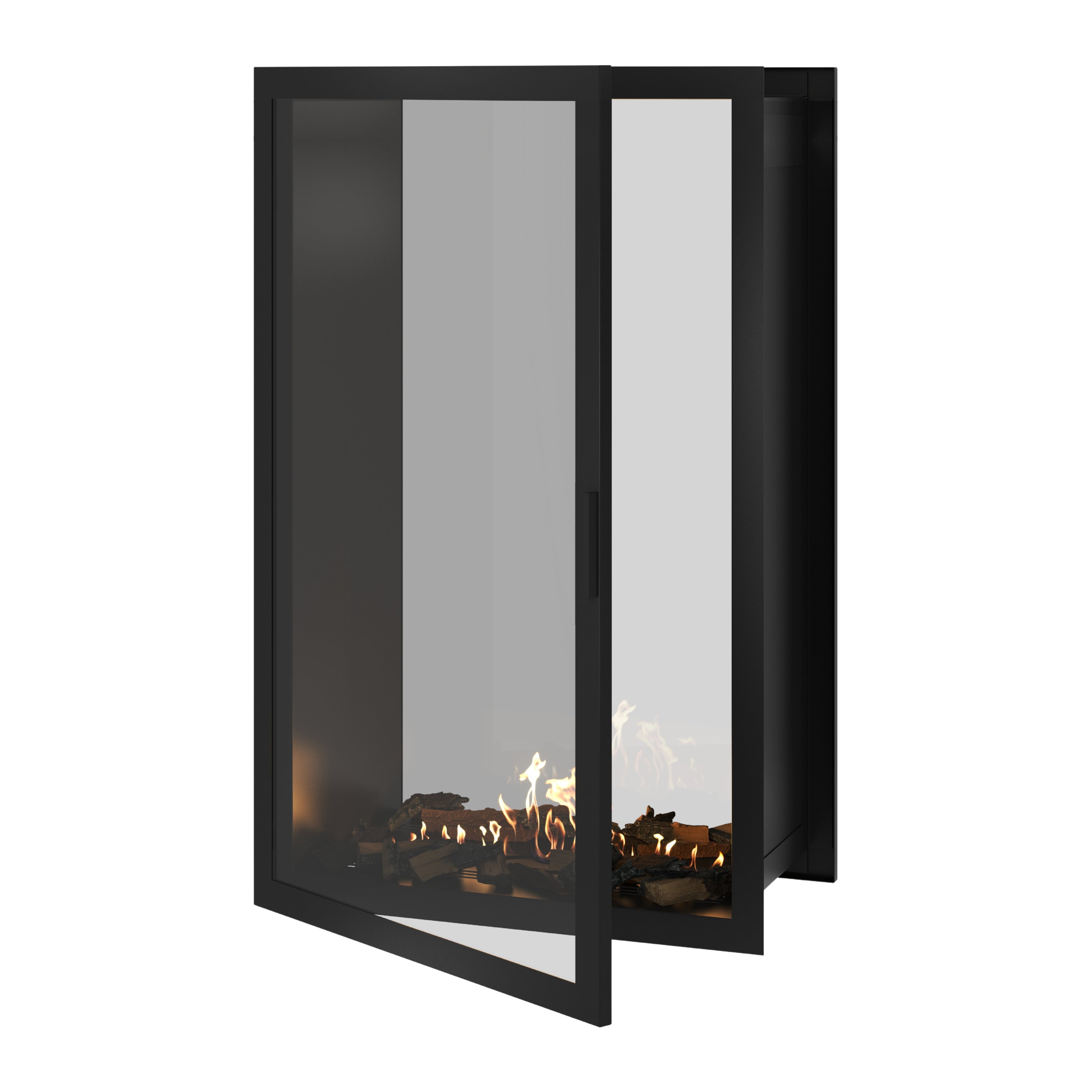 Fame Vertical Doorkijkhaard Met Volle Glas 90 x 140 cm
