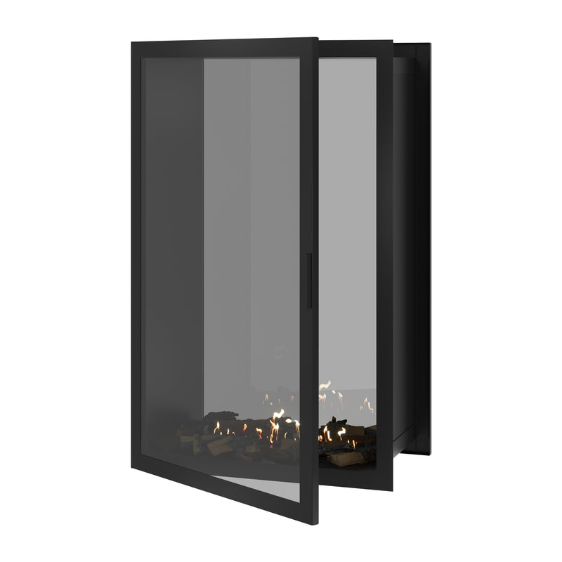 Fame Vertical Doorkijkhaard Met Volle Glas 90 x 140 cm