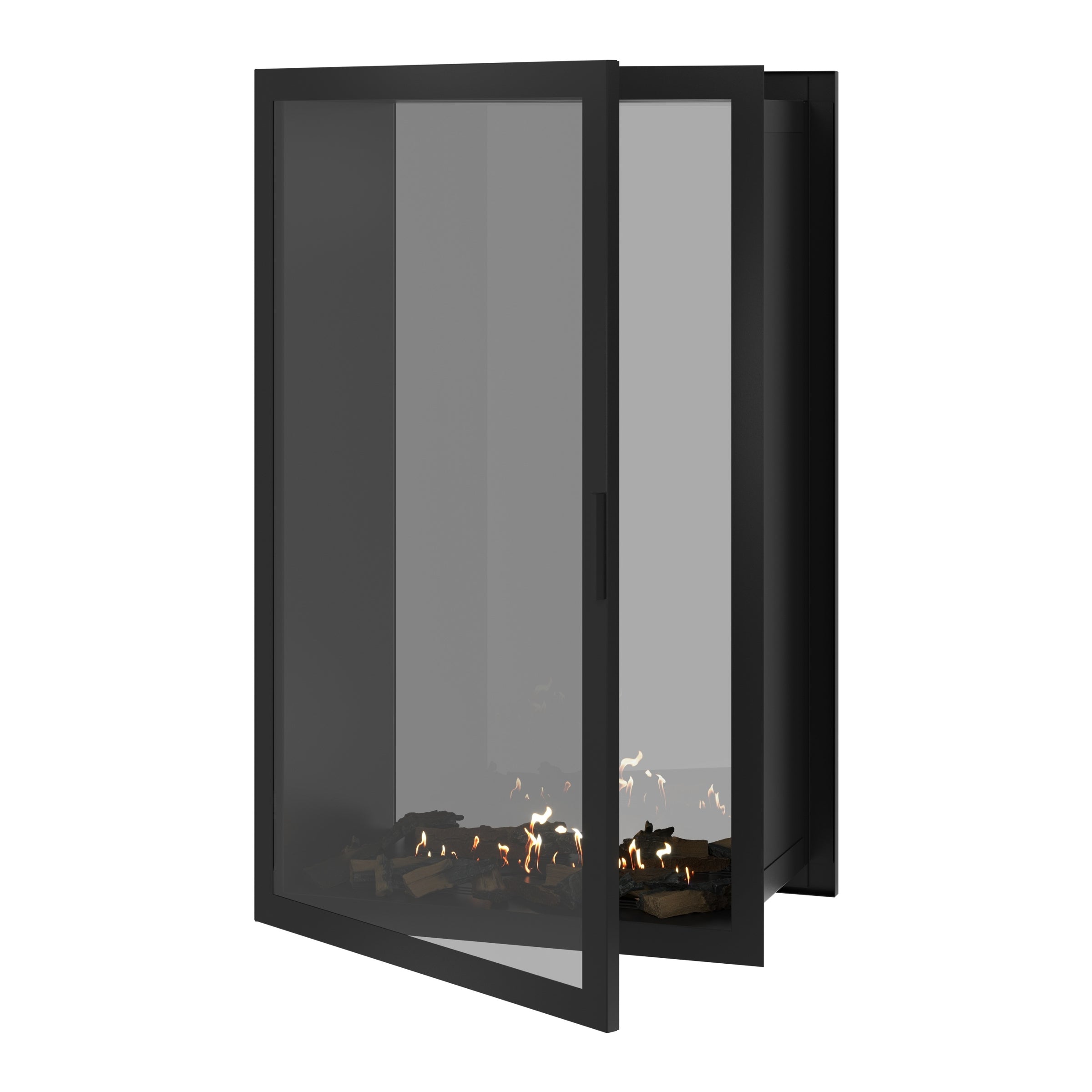 Fame Vertical Doorkijkhaard Met Volle Glas 90 x 160 cm