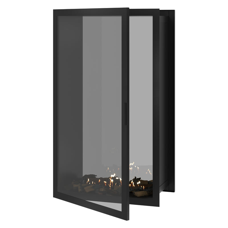 Fame Vertical Doorkijkhaard Met Volle Glas 90 x 180 cm