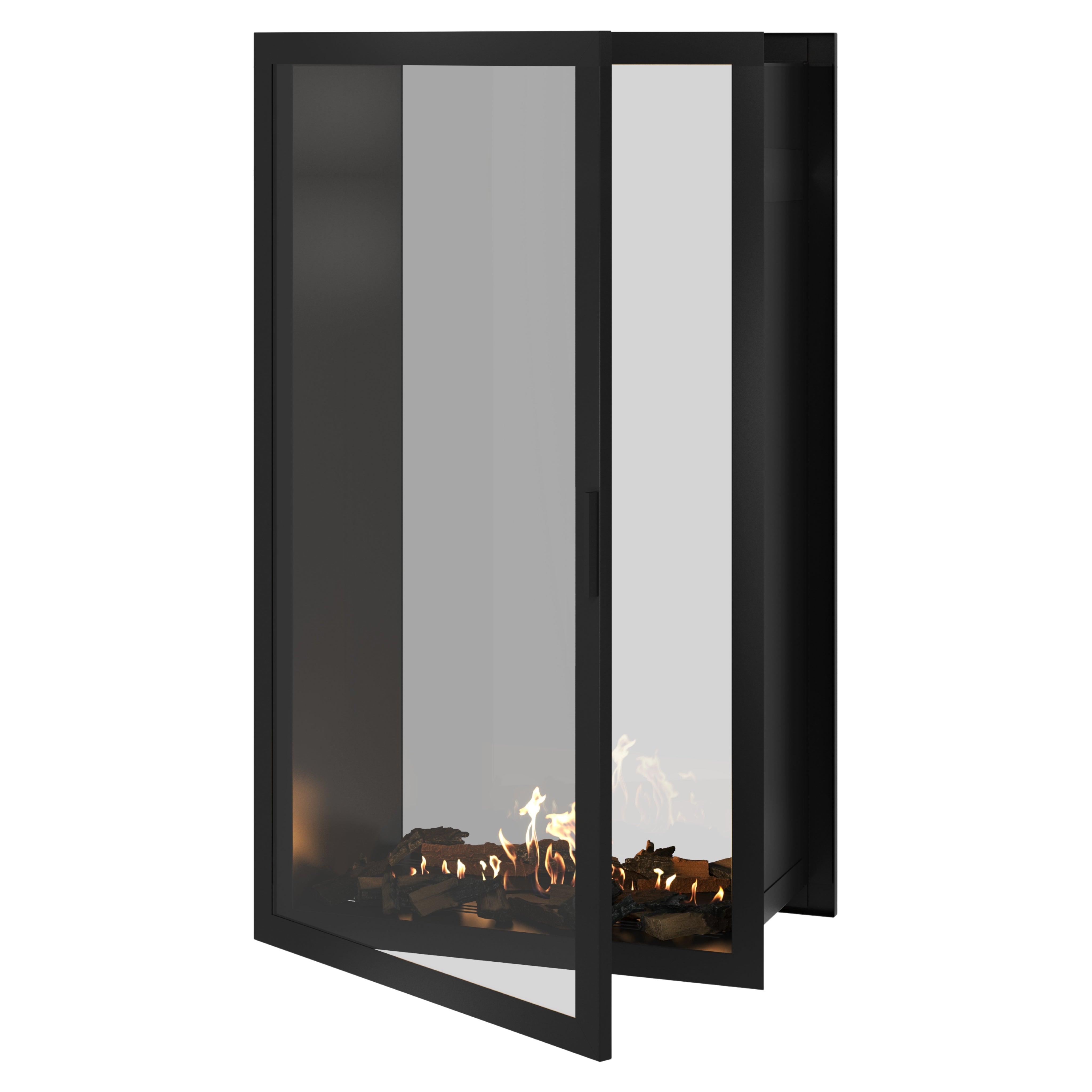 Fame Vertical Doorkijkhaard Met Volle Glas 90 x 180 cm