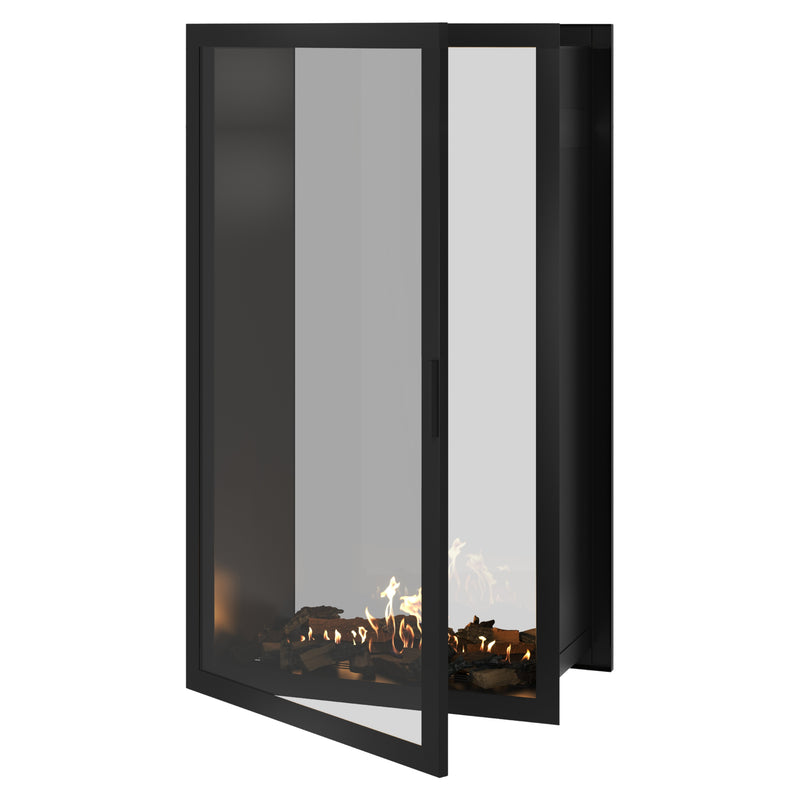 Fame Vertical Doorkijkhaard Met Volle Glas 90 x 180 cm