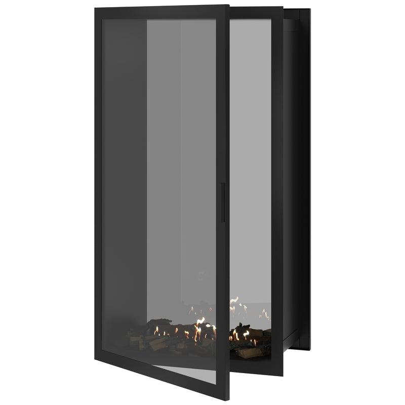 Fame Vertical Doorkijkhaard Met Volle Glas 90 x 200 cm