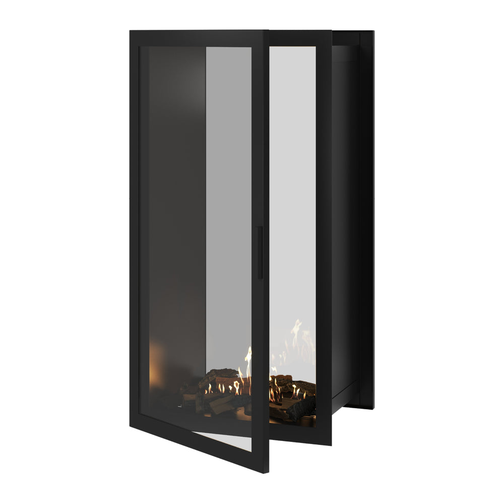 Fame Vertical Doorkijkhaard Met Volle Glas 70 x 160 cm