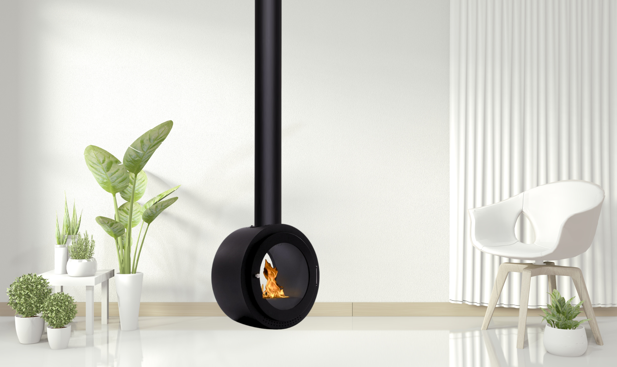 Flame Bio Ethanol Plafondhaard D60 cm