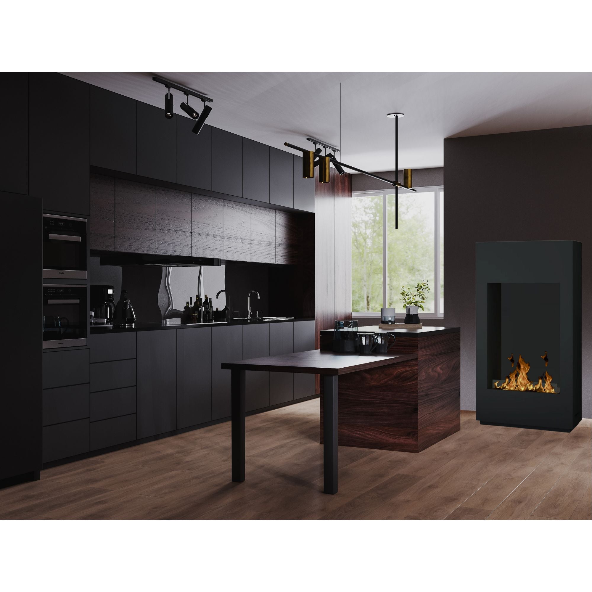 Flame Z Bio Ethanol Vrijstaand Haard H113 cm