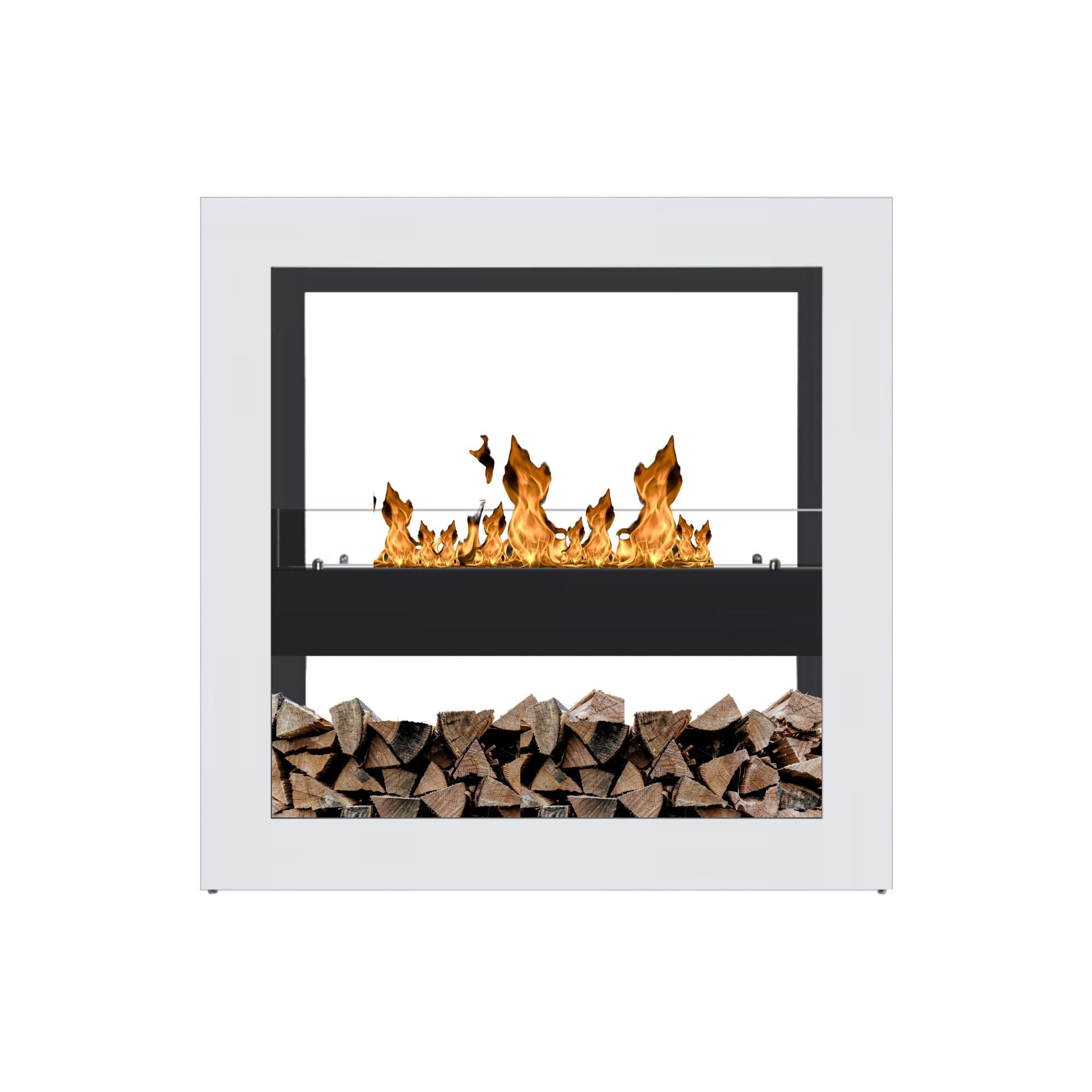 Gari Bio-Ethanol Freestanding See-Through Fireplace 120 cm