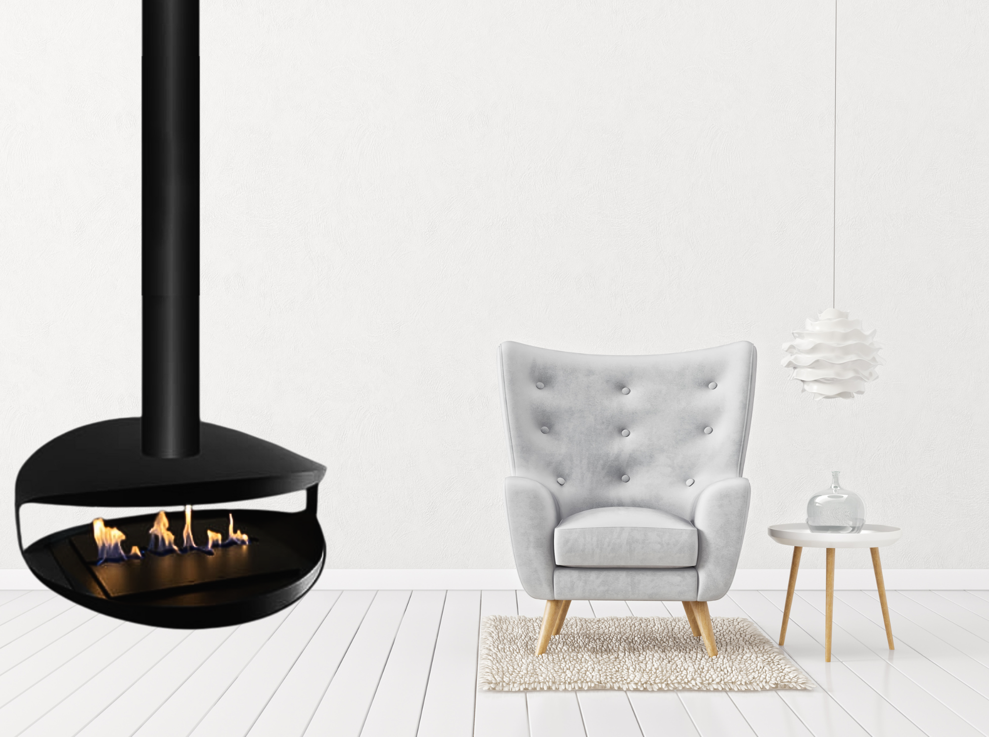 Hamma Hanging Bio Fireplace PREMIUM Collection 80 cm
