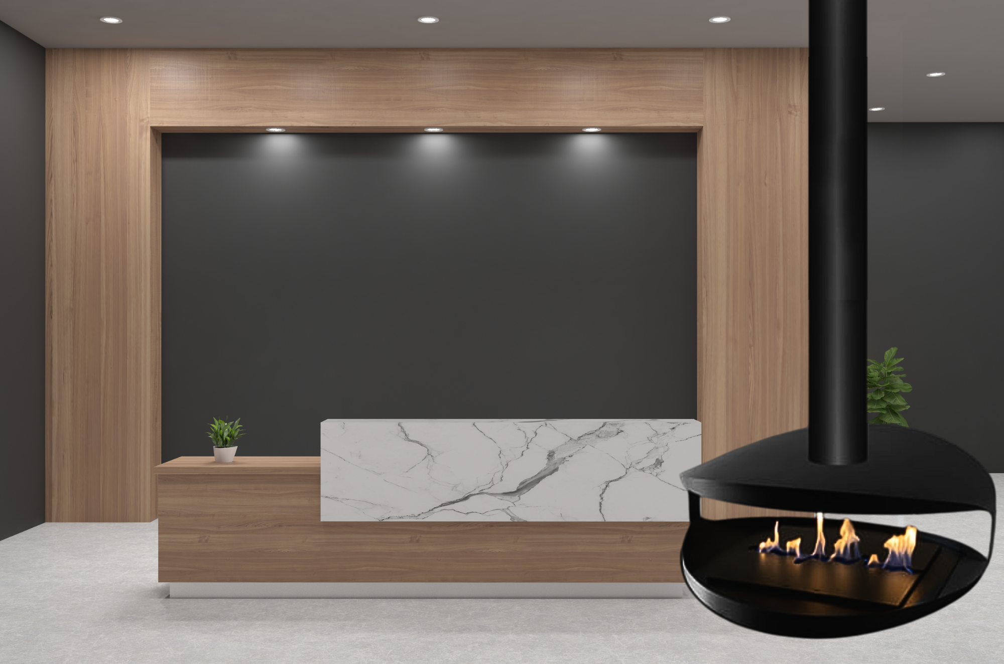Hamma Hanging Bio Fireplace PREMIUM Collection 80 cm