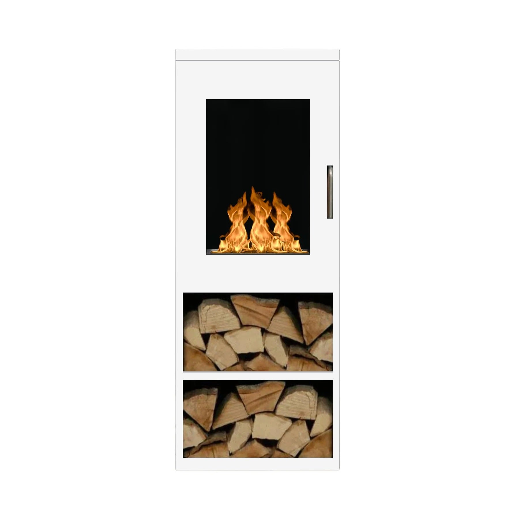 Hyros White Bio Freestanding Fireplace