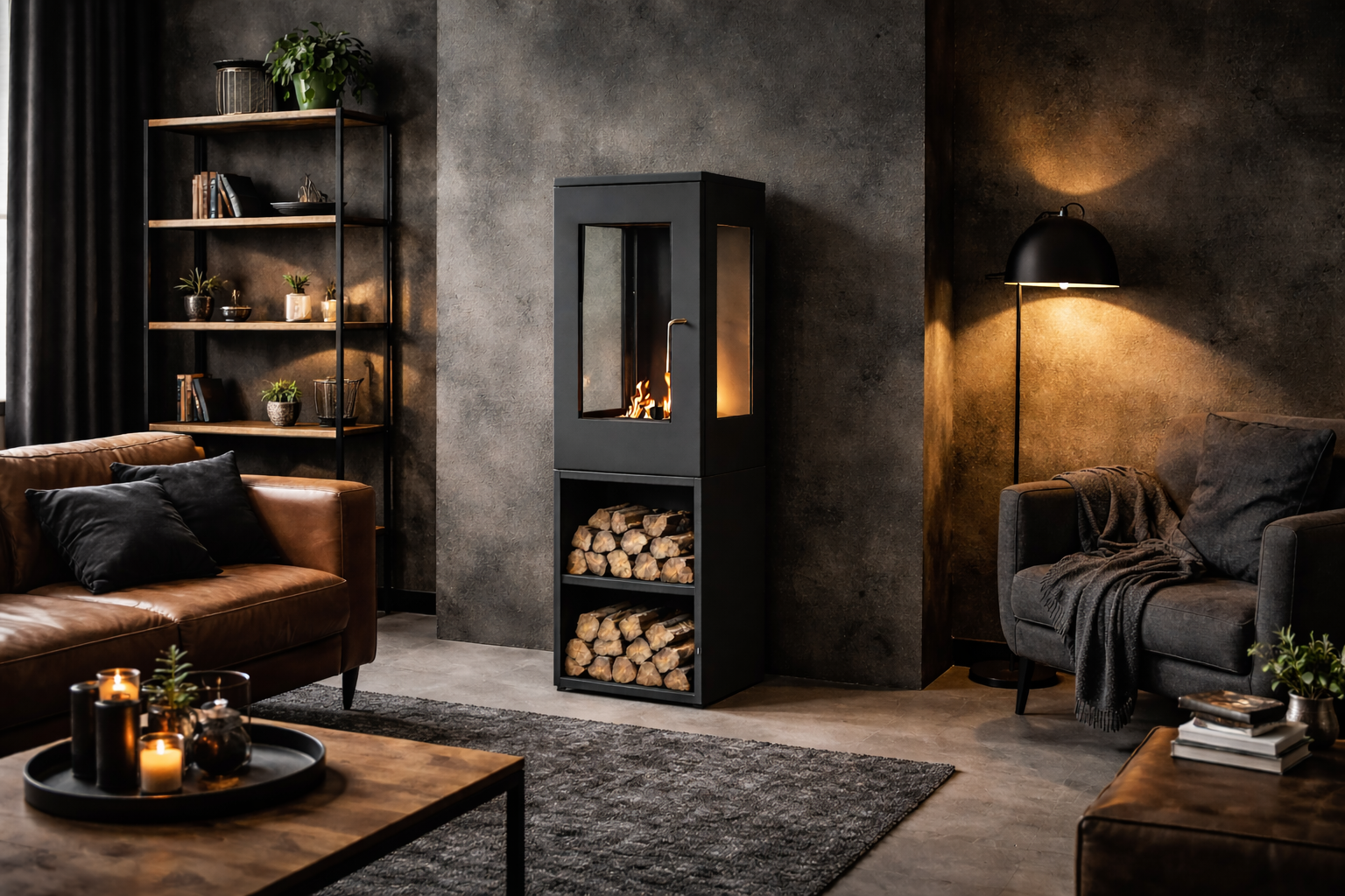 Almada Vrijstaand Haard H95 cm