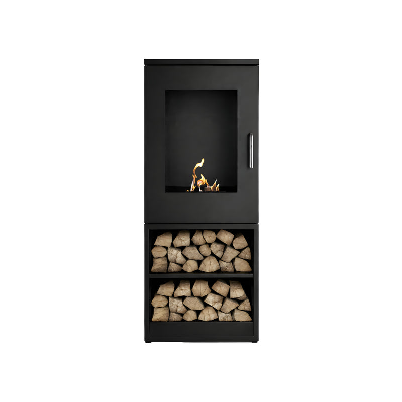 Hyros black bio ethanol freestanding stove H95 CM