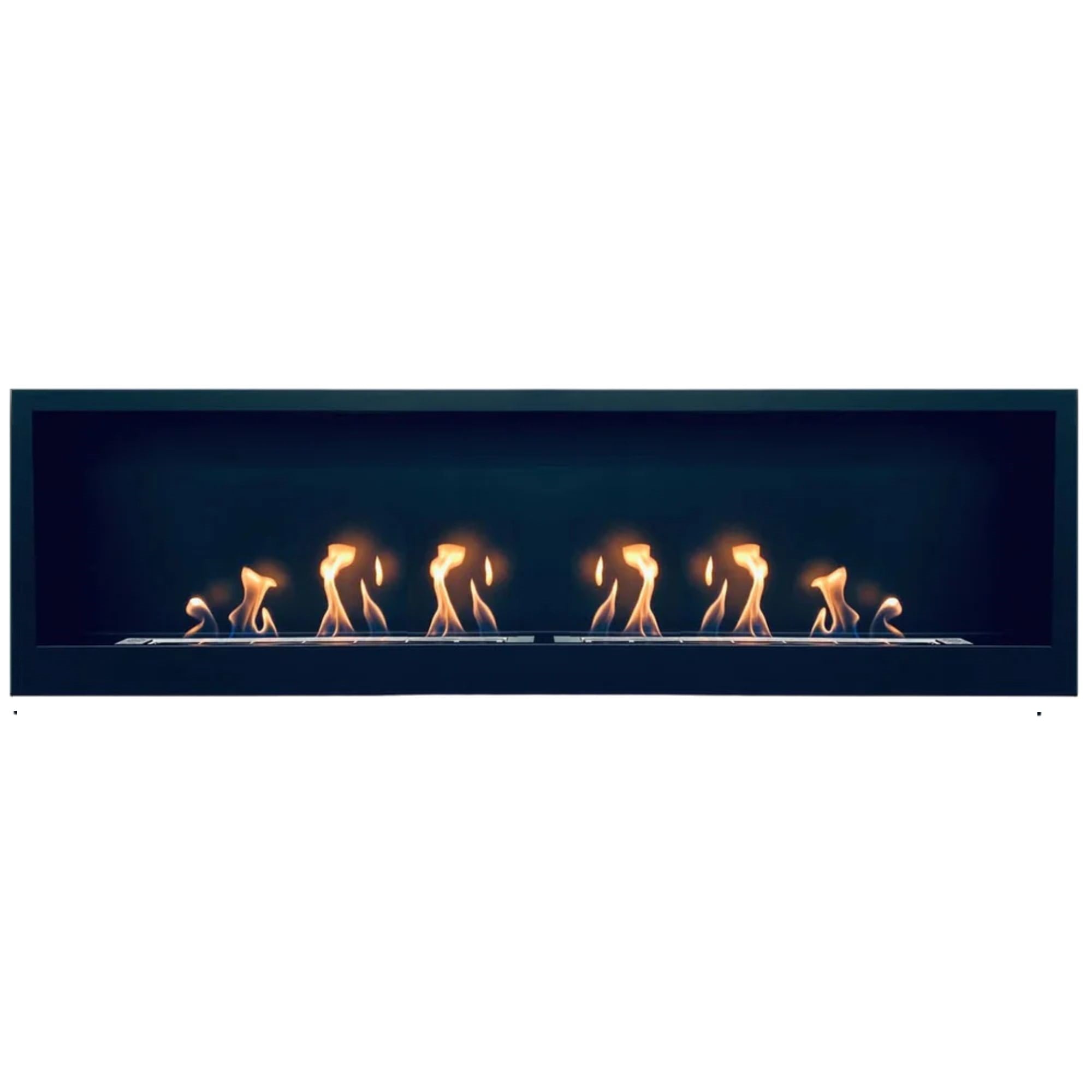 S-line Built-in Fireplace / Wall Fireplace Matt Black 3D 180 x 41.7 CM