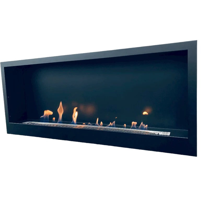 Built-in fireplace / Wall fireplace Matte Black S-Line 3D 100 x 42 CM