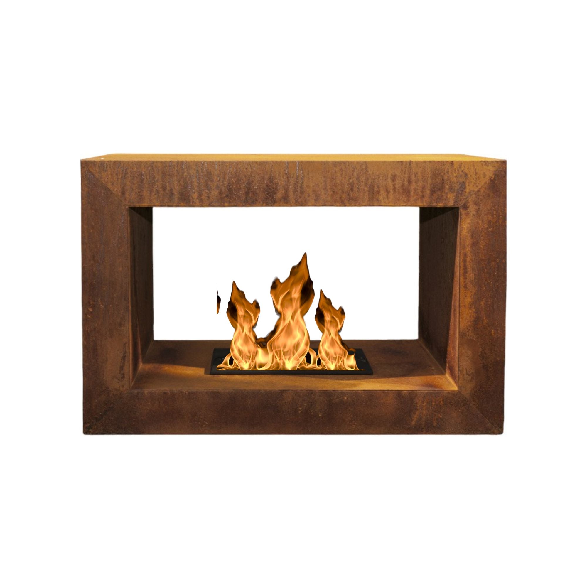 Lione Rust Bio-Ethanol Freestanding Stove Fireplace