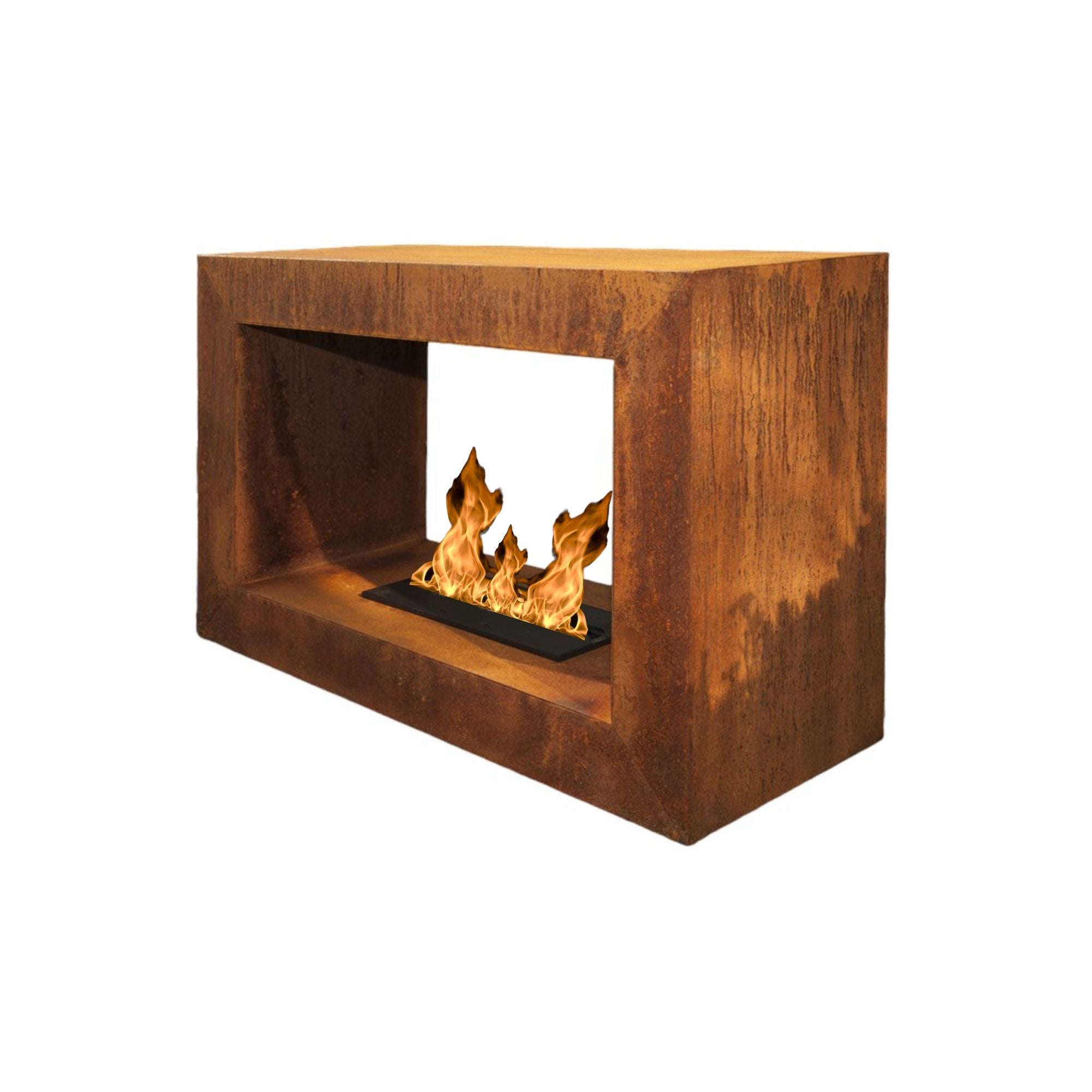 Lione Rust Bio-Ethanol Freestanding Stove Fireplace