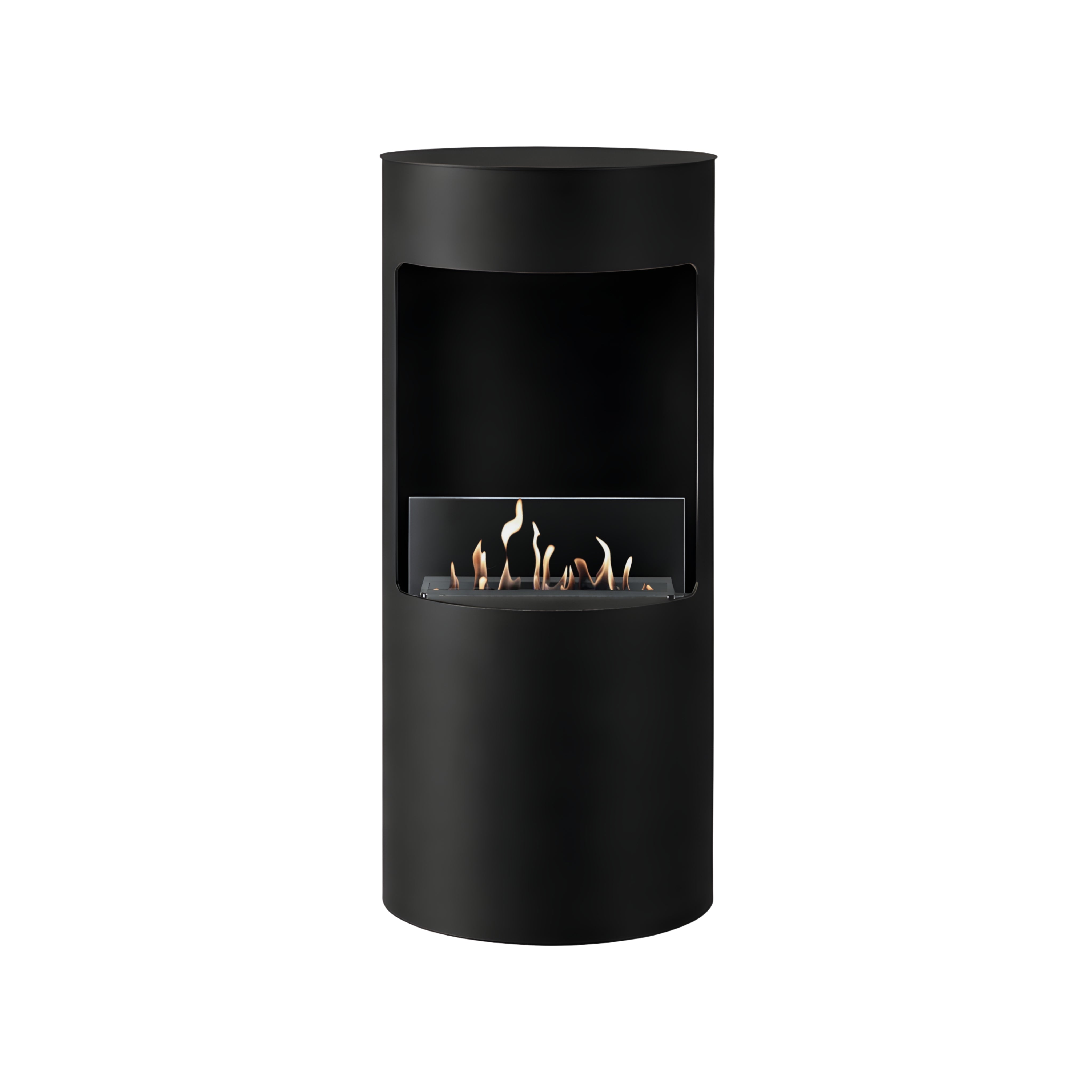 Lomanian Black Bio Ethanol Freestanding Fireplace H95 CM